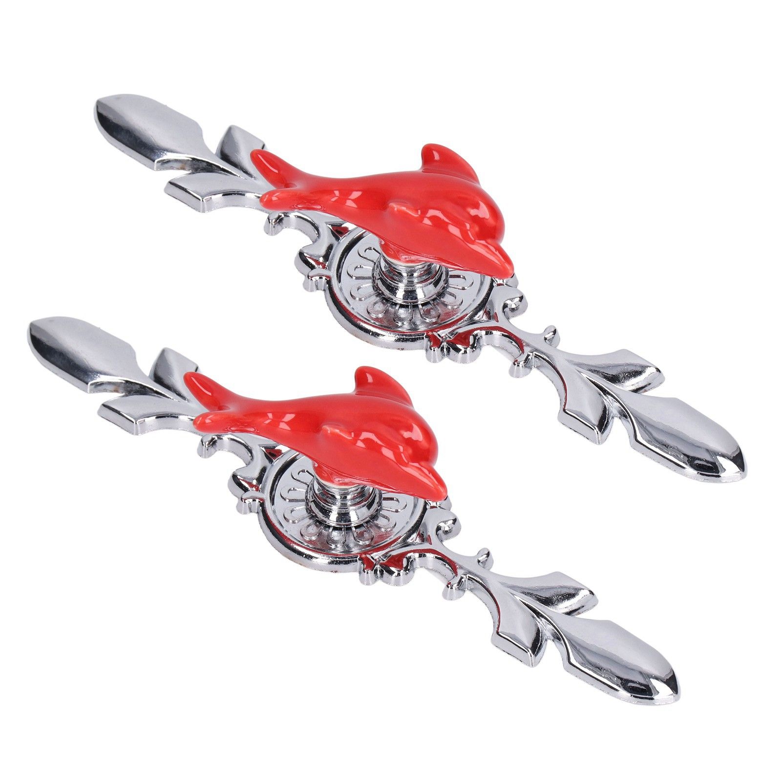 2Set Drawer Pull Knob Zinc Alloy Cabinet Wardrobe Closet Knob for Kitchen Furniture Decoration1077D Red Dolphin - Image 5