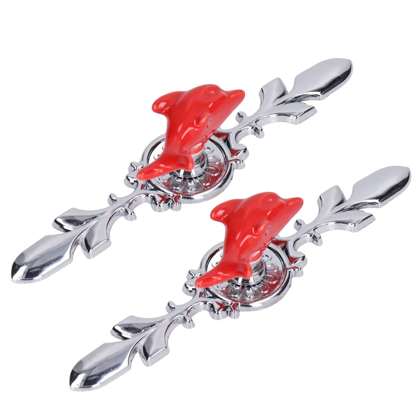 2Set Drawer Pull Knob Zinc Alloy Cabinet Wardrobe Closet Knob for Kitchen Furniture Decoration1077D Red Dolphin - Image 6