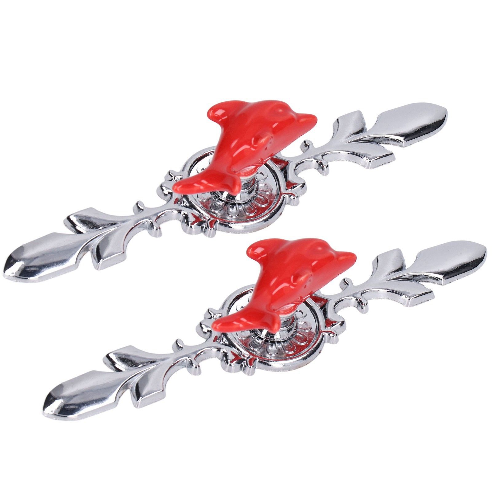 2Set Drawer Pull Knob Zinc Alloy Cabinet Wardrobe Closet Knob for Kitchen Furniture Decoration1077D Red Dolphin - Image 7
