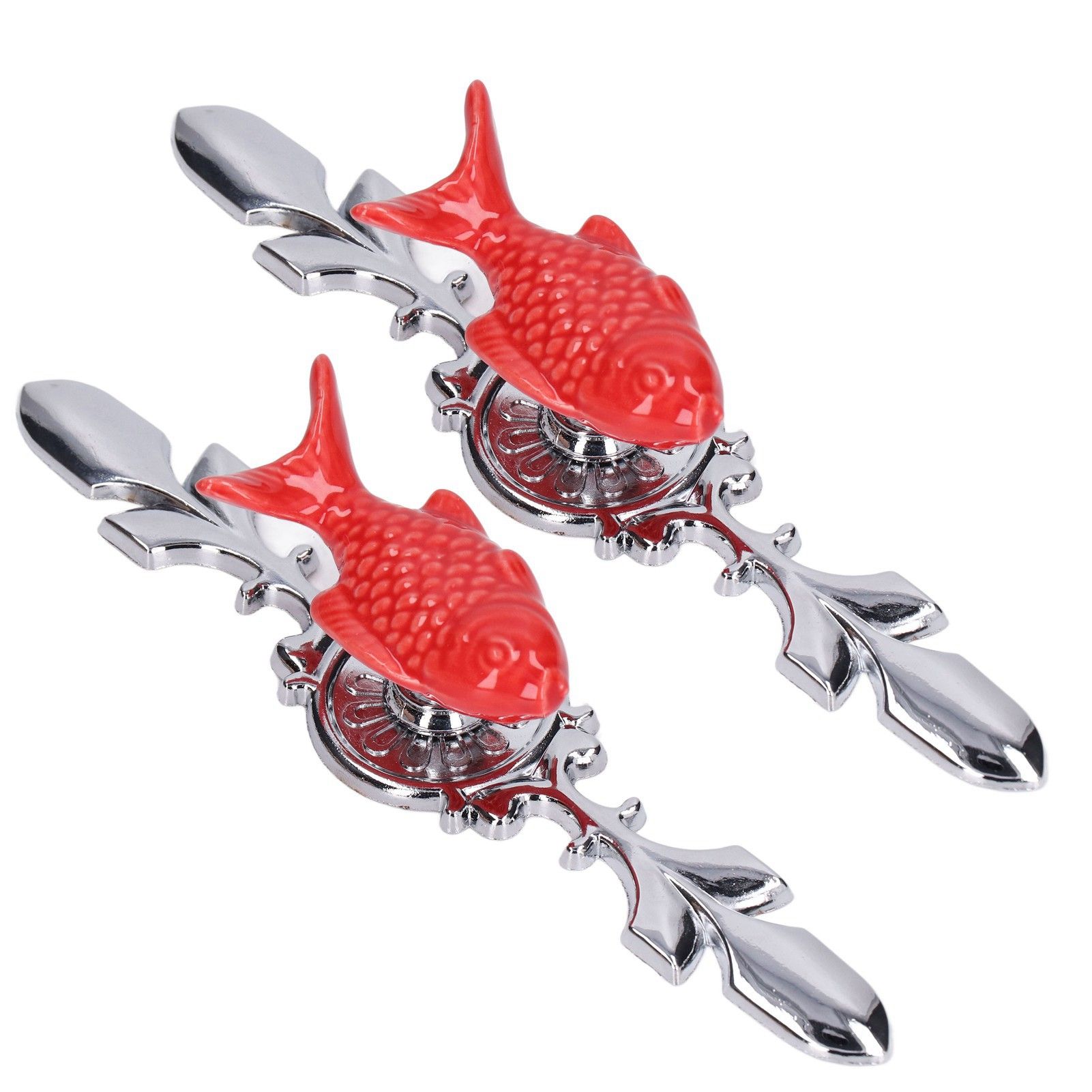 2Set Drawer Pull Knob Zinc Alloy Cabinet Wardrobe Closet Knob for Kitchen Furniture Decoration1077D Red Grass Carp - Image 7