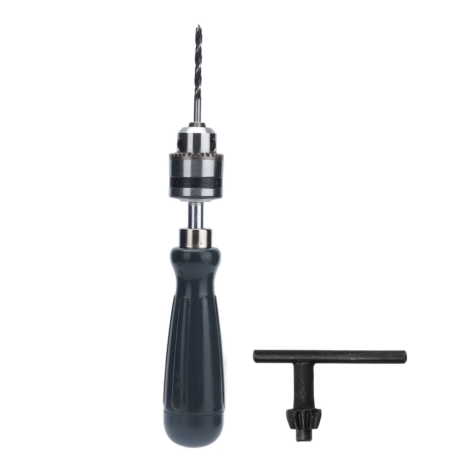 Hand Drill Carbon Steel Manual Crank Drill with Chuck Key and 5pcs Drill Bit for Plastic Wood Jewelry Resin Nut - Image 7
