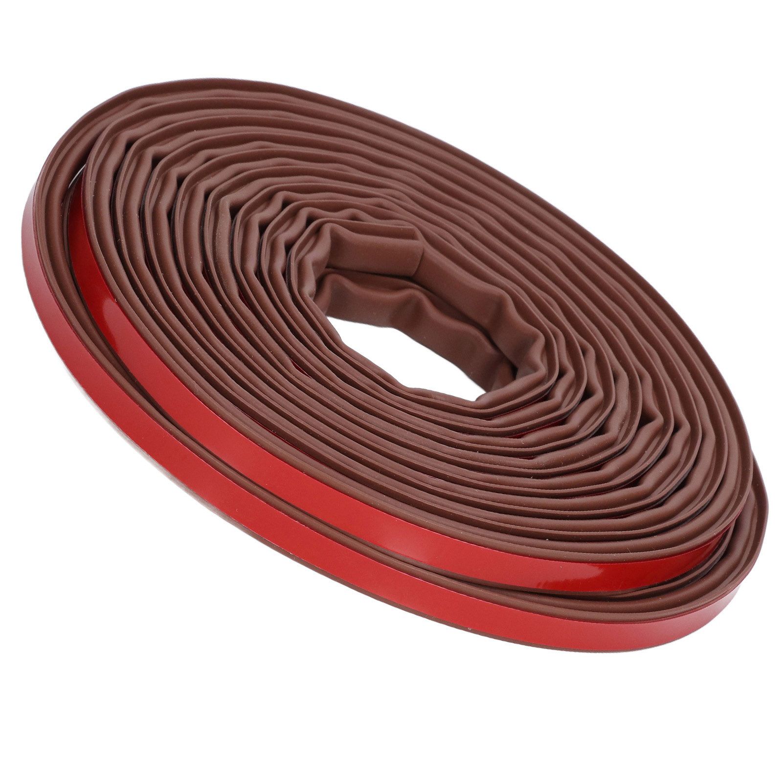 6m Door Sealing Strip Silicone Rubber Self Adhesive Weather Strip Brown Window Sealing Strip for HomeHeight 6mm / 0.2in - Image 2