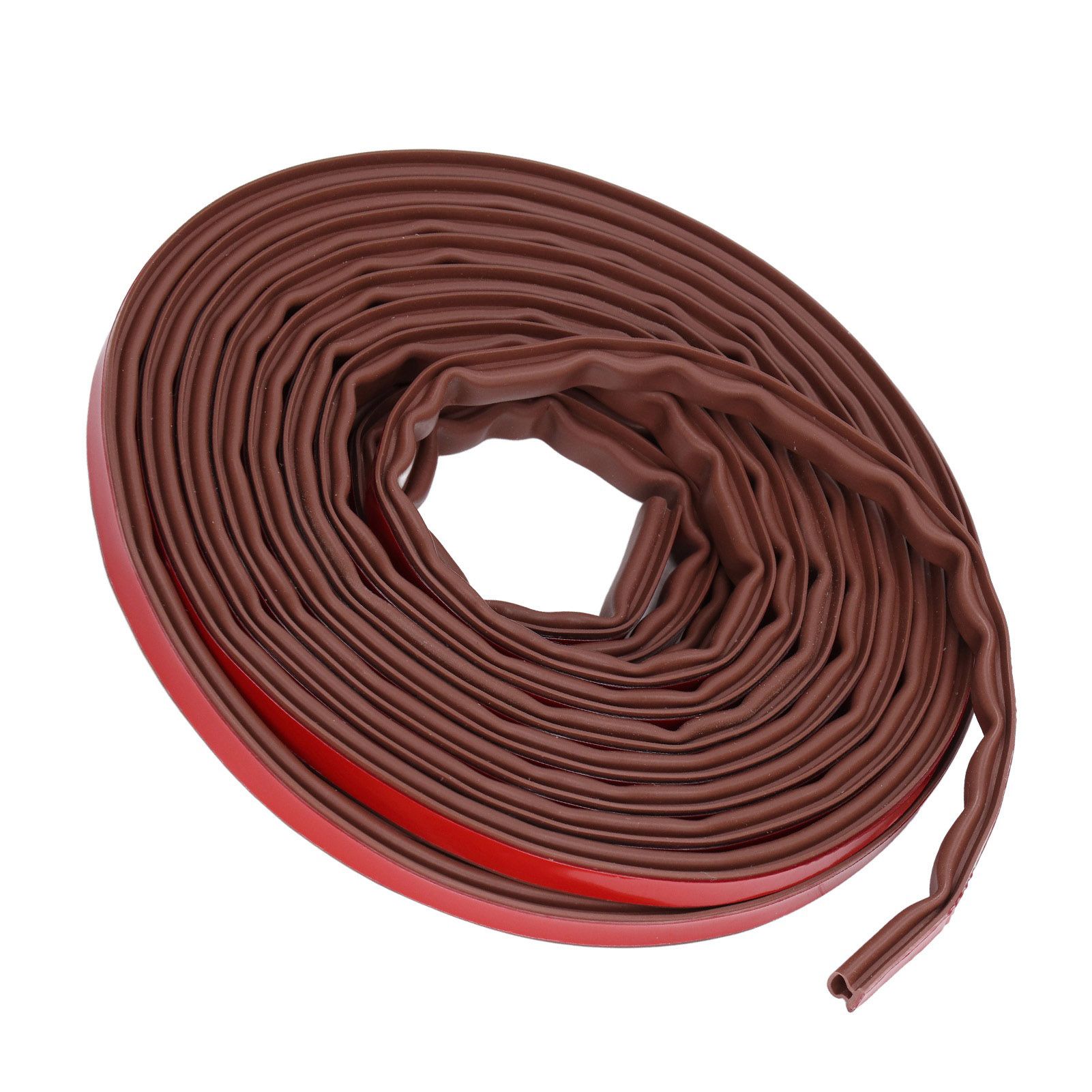 6m Door Sealing Strip Silicone Rubber Self Adhesive Weather Strip Brown Window Sealing Strip for HomeHeight 6mm / 0.2in - Image 3