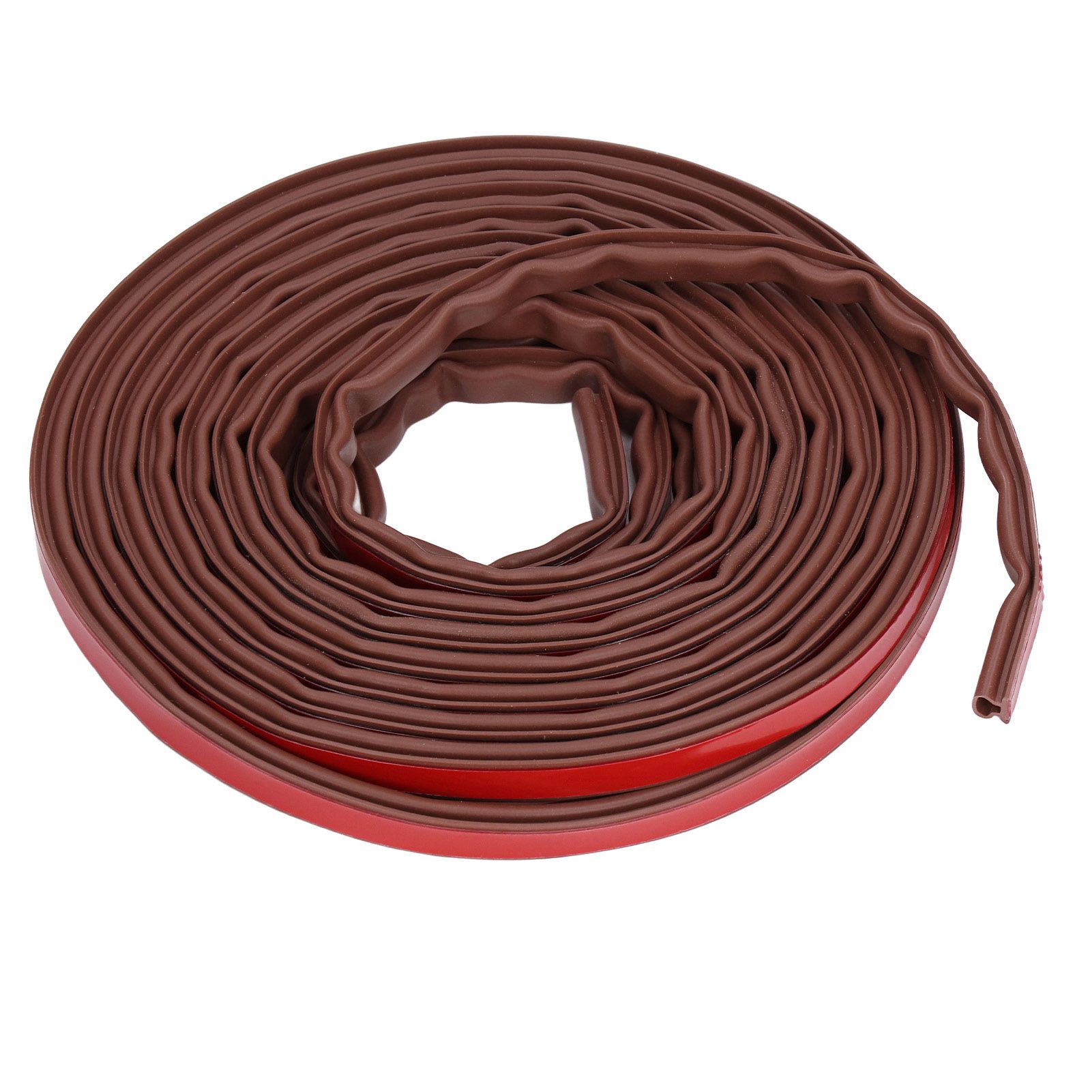 6m Door Sealing Strip Silicone Rubber Self Adhesive Weather Strip Brown Window Sealing Strip for HomeHeight 6mm / 0.2in - Image 5