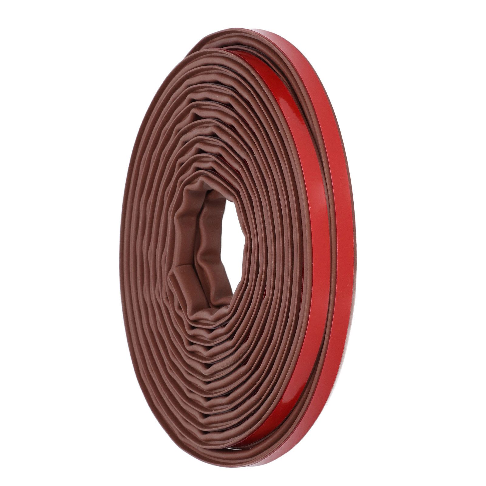 6m Door Sealing Strip Silicone Rubber Self Adhesive Weather Strip Brown Window Sealing Strip for HomeHeight 6mm / 0.2in - Image 7