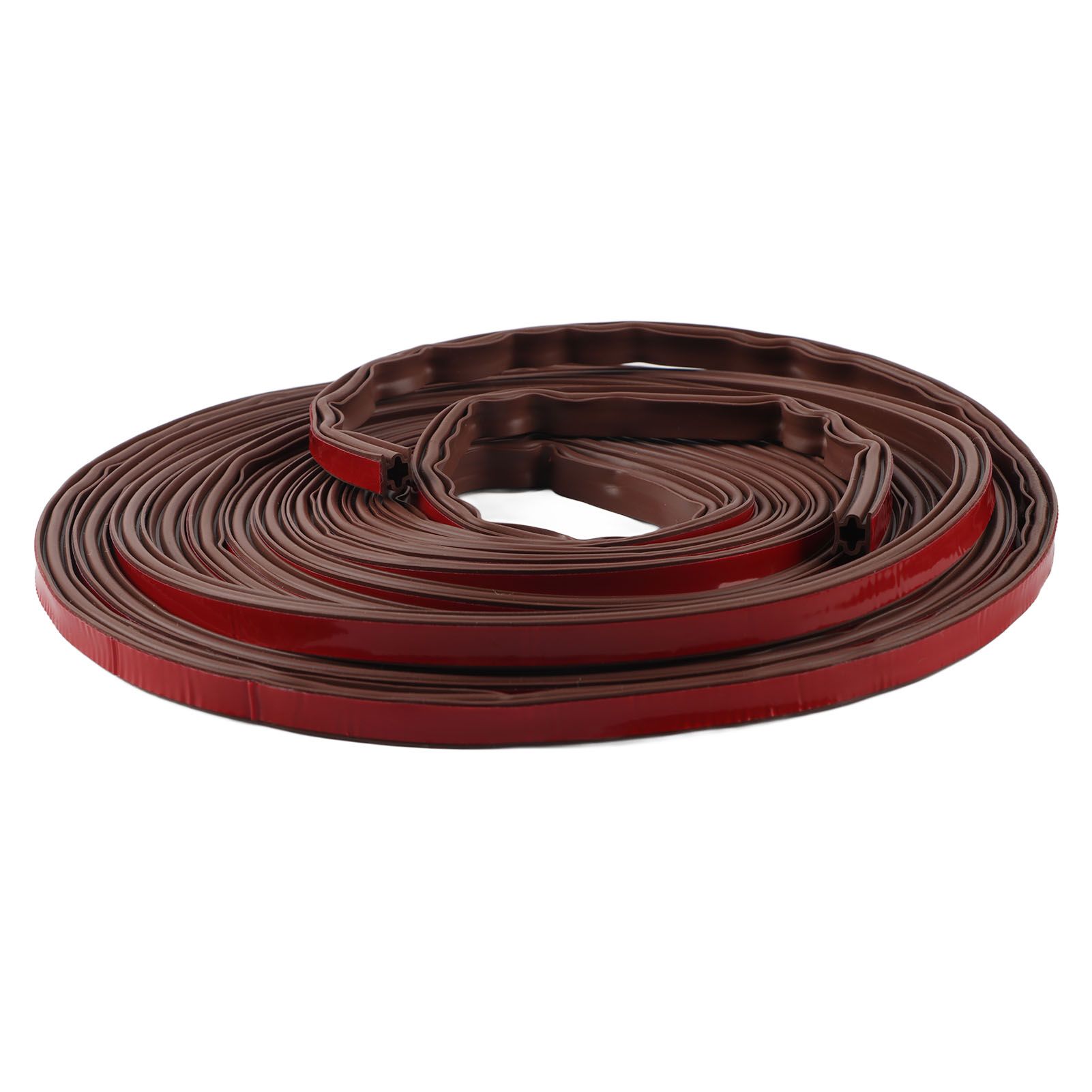 6m Door Sealing Strip Silicone Rubber Self Adhesive Weather Strip Brown Window Sealing Strip for HomeHeight 8mm / 0.3in - Image 1