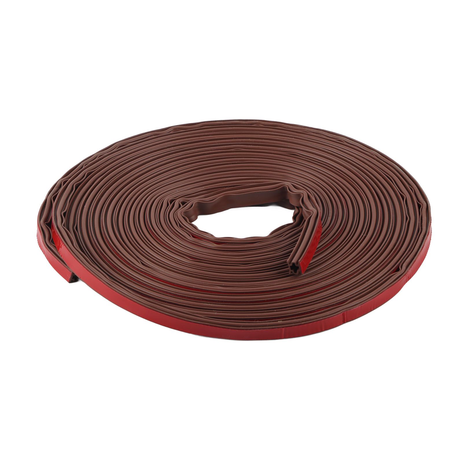 6m Door Sealing Strip Silicone Rubber Self Adhesive Weather Strip Brown Window Sealing Strip for HomeHeight 8mm / 0.3in - Image 3