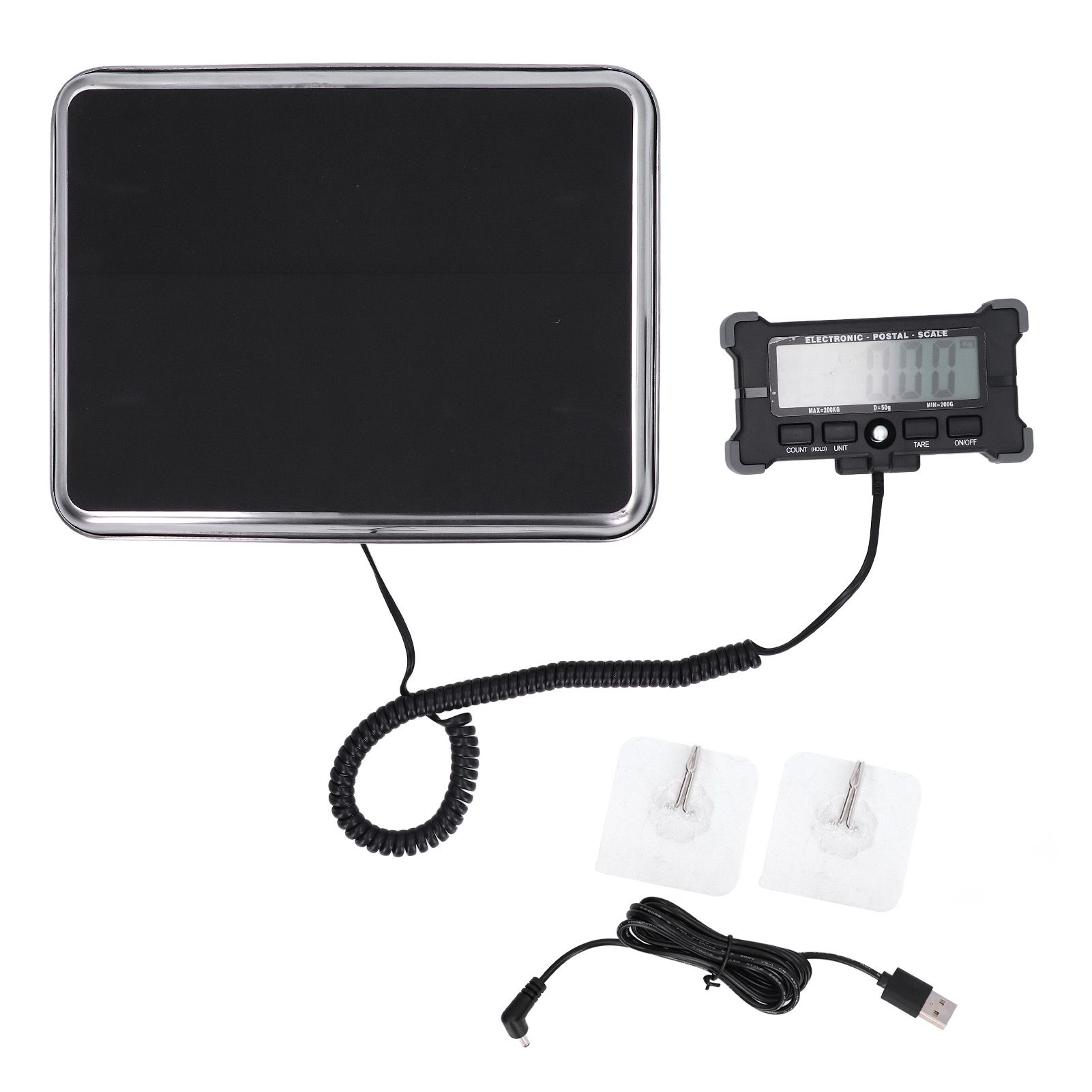 Shipping Scale Portable Accurate Digital HD LCD Display Package Scale with USB Cable Hooks for Pet Package Express - Image 1