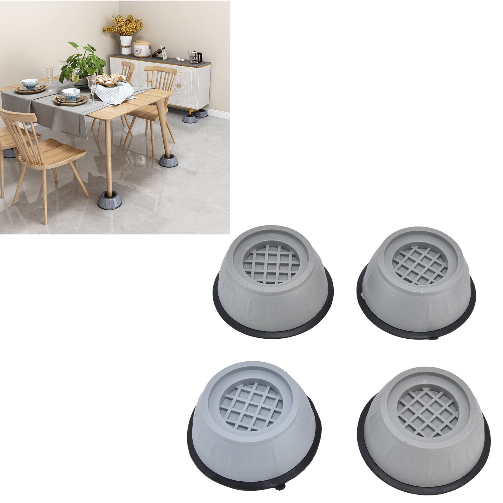 4pcs Washing Machine Pad Shockproof Noise Cancelling Prevent Slip Washer Foot Cushion for Refrigerator Dryer9cm Diameter - Image 8