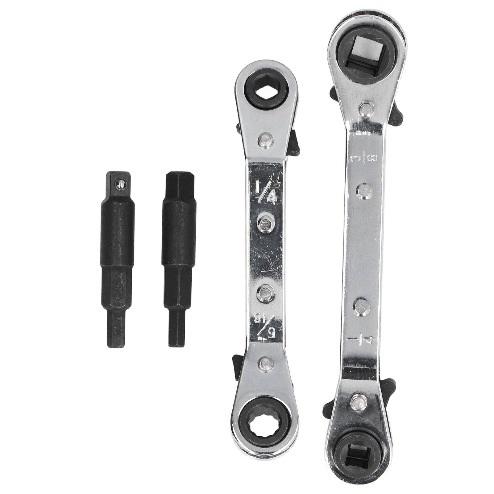 CT122 Refrigerator Ratchet Wrench 1/4 3/16 5/16 3/8 Stainless Steel Wrench Air Conditioner Repair Tool for Household - Image 1