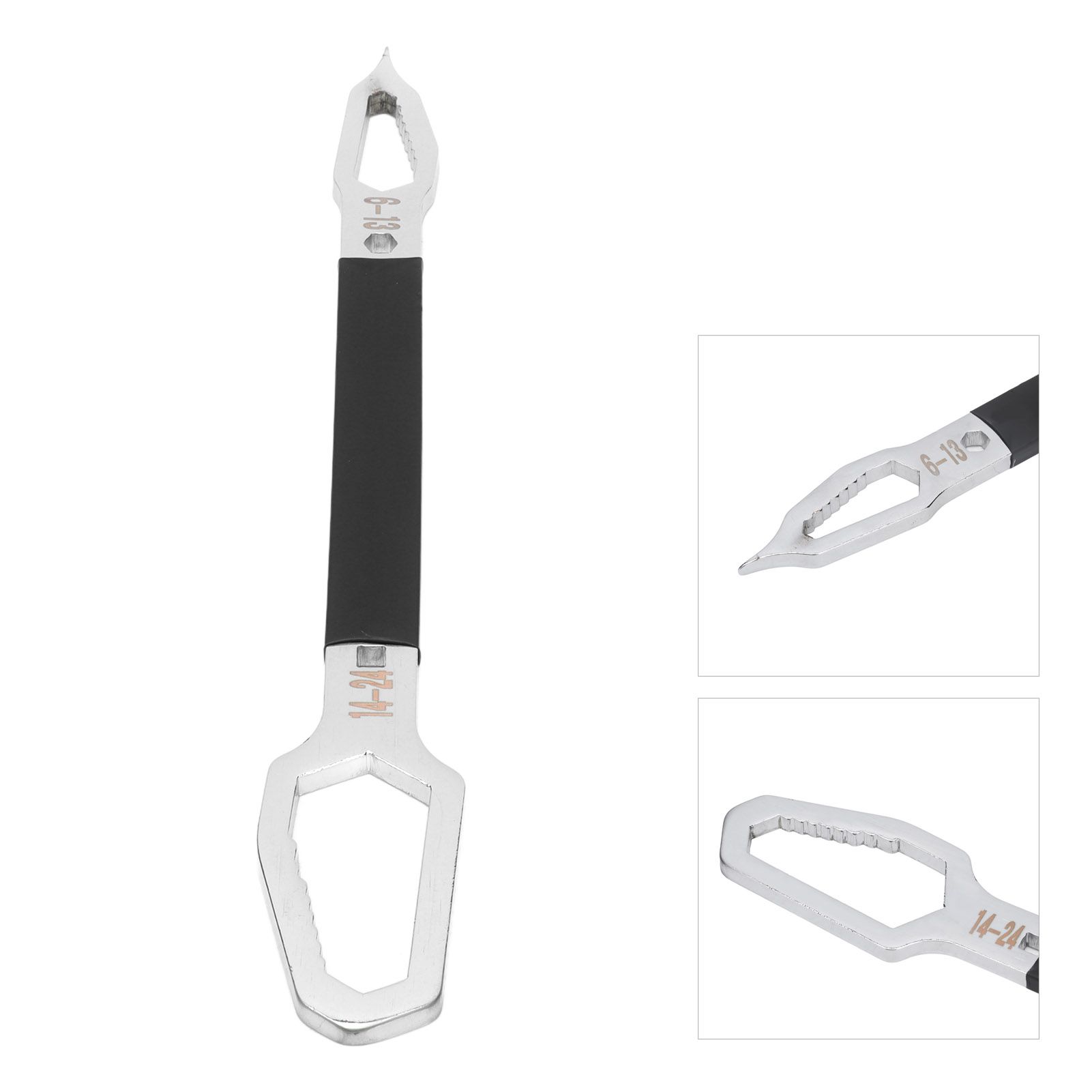 Shaped Wrench Double Ended Multifunctional Universal Unique Ultra Long Design Hardware Hand ToolBlack - Image 8