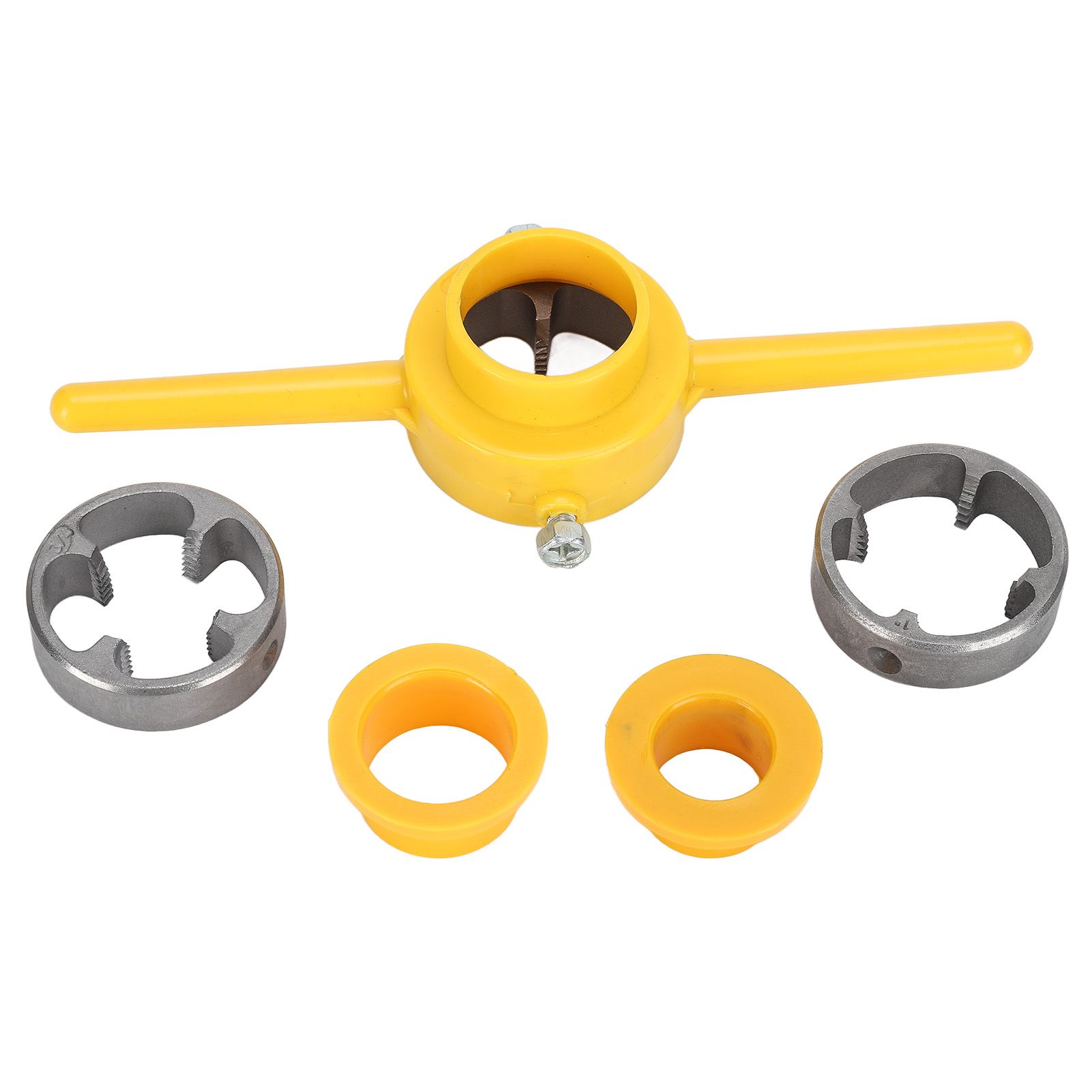 Pipe Threader 60 Degree Durable Manual Pipe Threading Kit with 3 Different Sizes Molds Shells for PVC NPT Plastic Pipes - Image 1