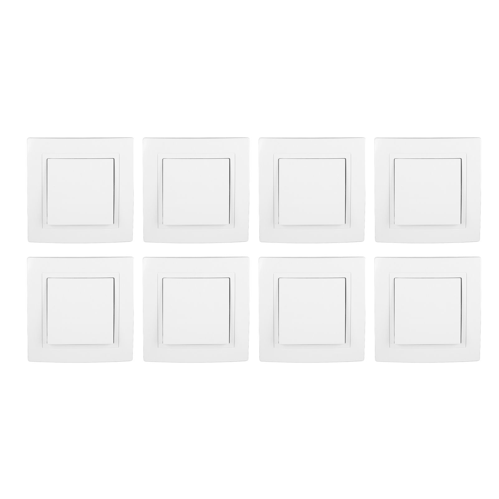 8Pcs Single Pole Light Switch 10A/250V Wall Decorative Paddle Rocker Switch European Regulations for House Use - Image 1