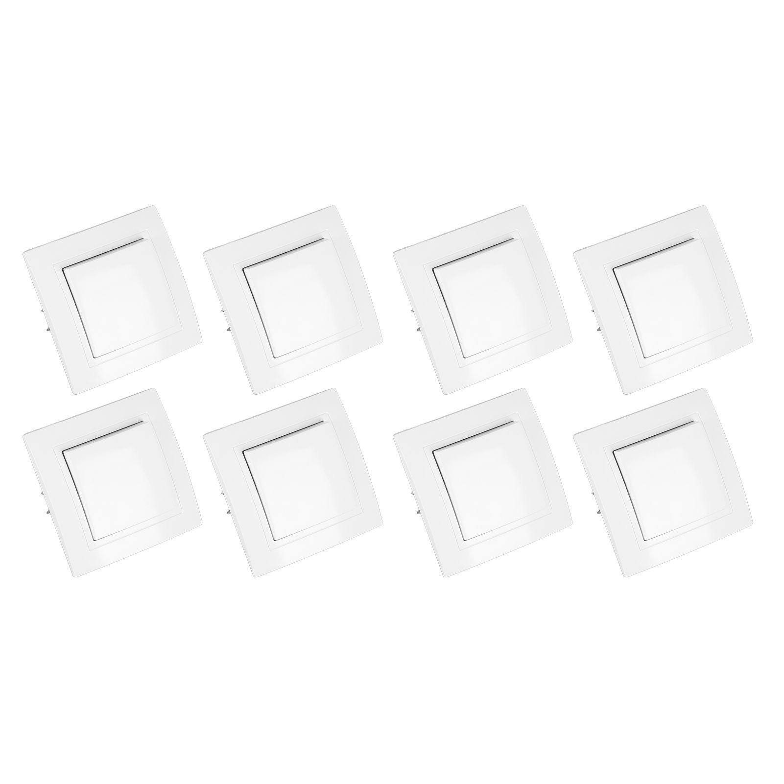 8Pcs Single Pole Light Switch 10A/250V Wall Decorative Paddle Rocker Switch European Regulations for House Use - Image 2