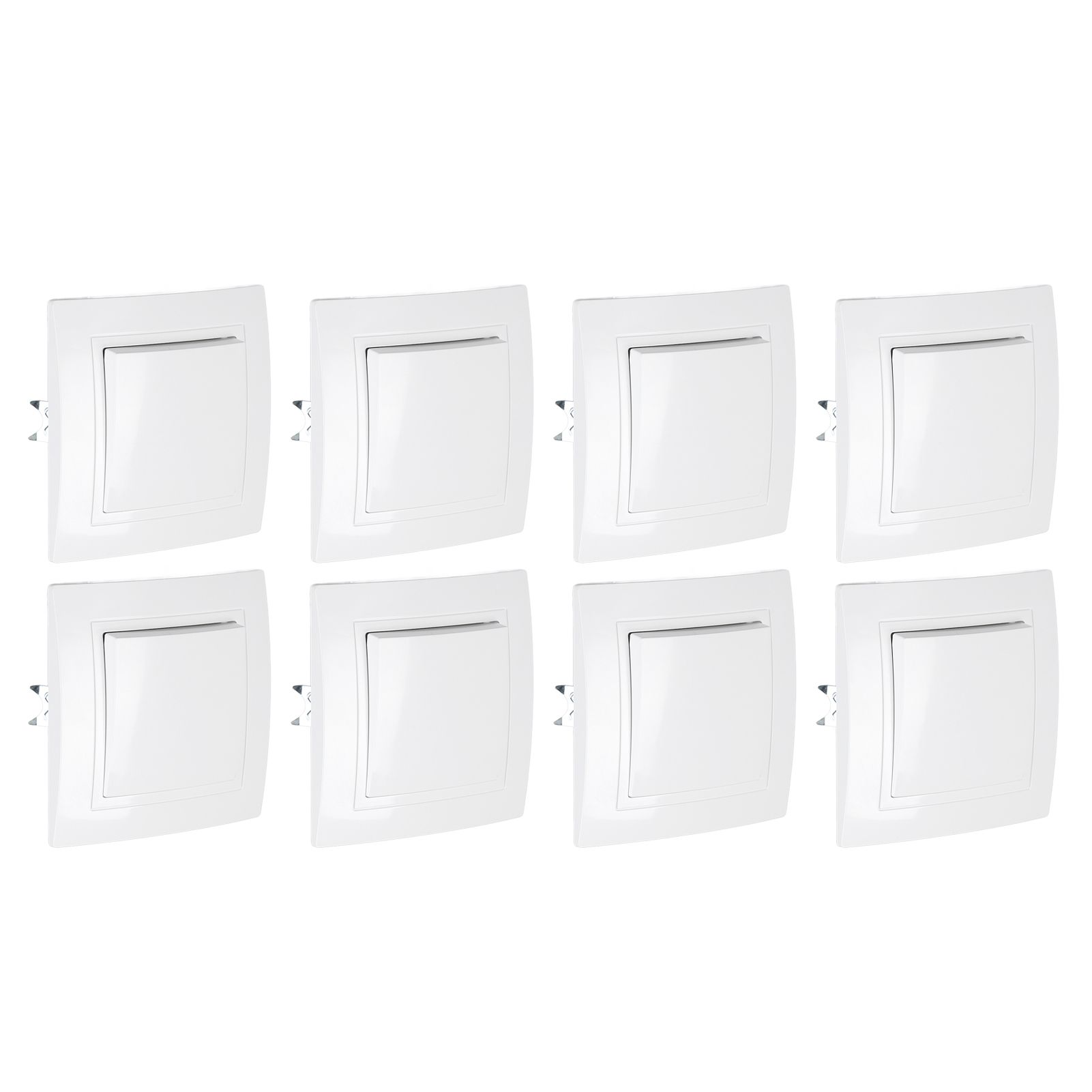 8Pcs Single Pole Light Switch 10A/250V Wall Decorative Paddle Rocker Switch European Regulations for House Use - Image 3