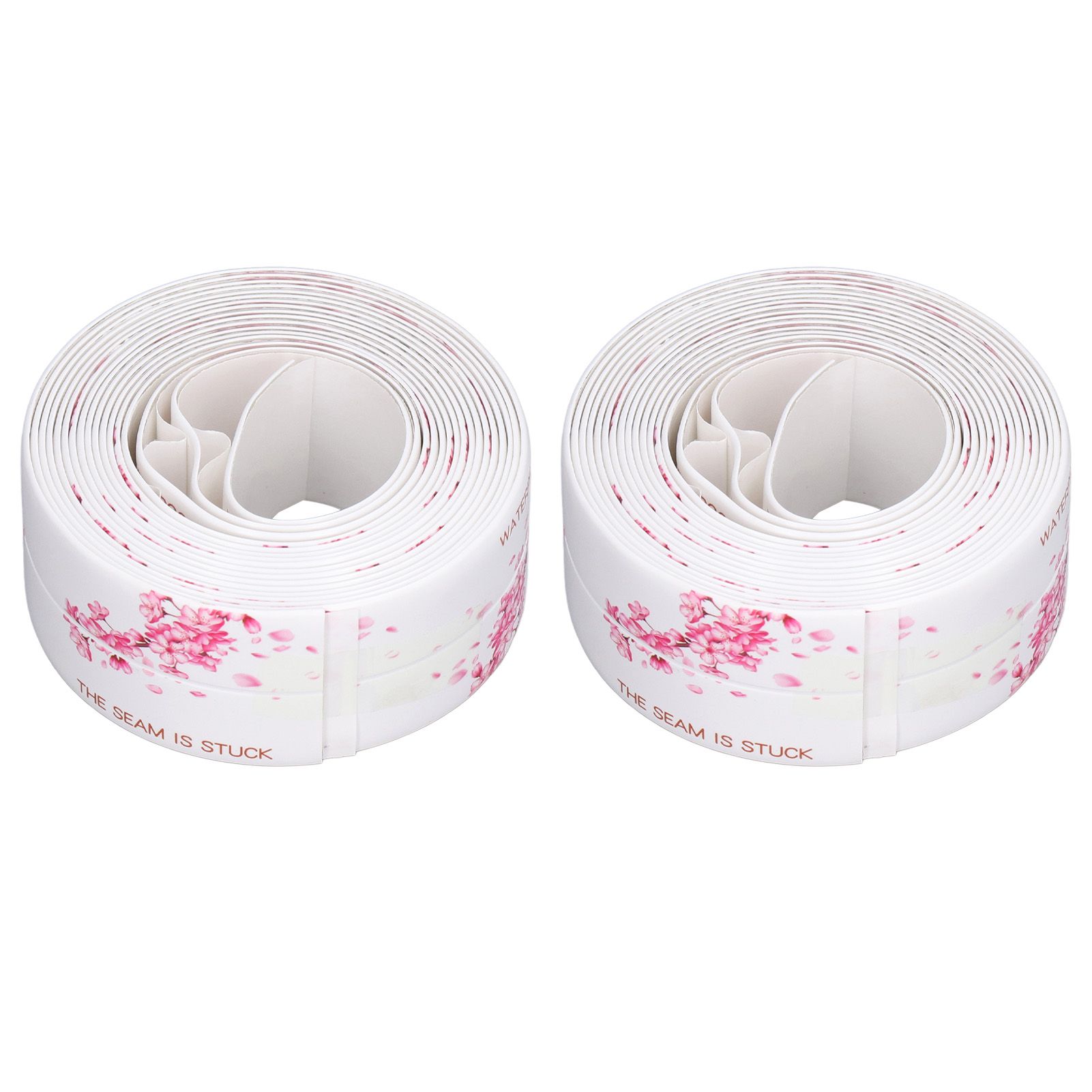 2Pcs Waterproof Tape Self Adhesive PVC Sealing Caulking Strip for Kitchen Bathroom 3.2 Meter - Image 1
