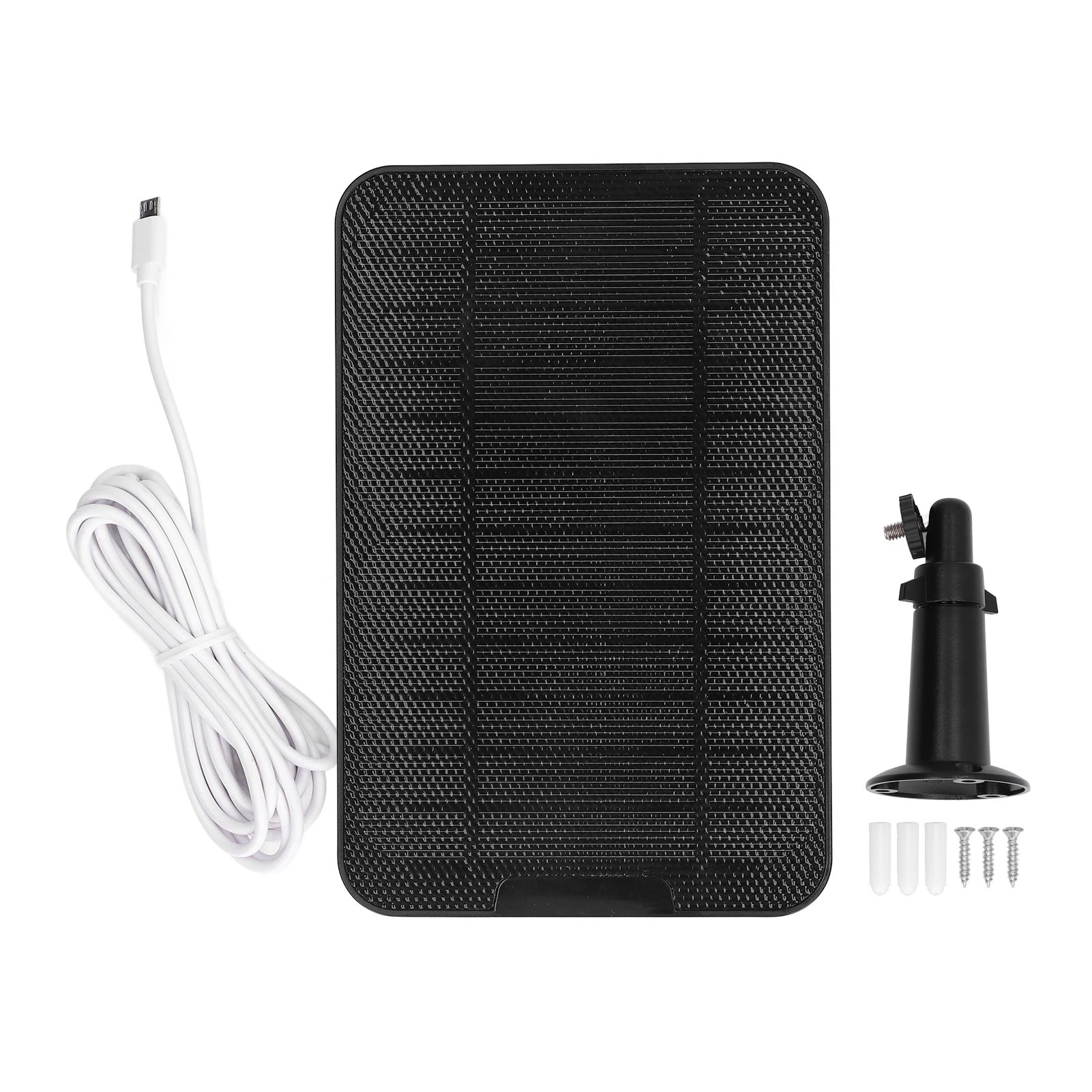 Solar Expansion Panel Weatherproof Portable Solar Power Supply with Adjustable Bracket for Security Camera 4W 6VBlack - Image 1