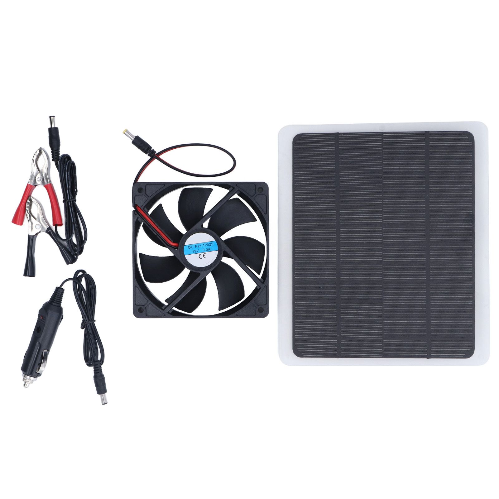 Solar Fan 10W 12V Effective Deodorization Energy Saving Portable USB Solar Exhaust Fan for Pet Houses RV Greenhouses - Image 1