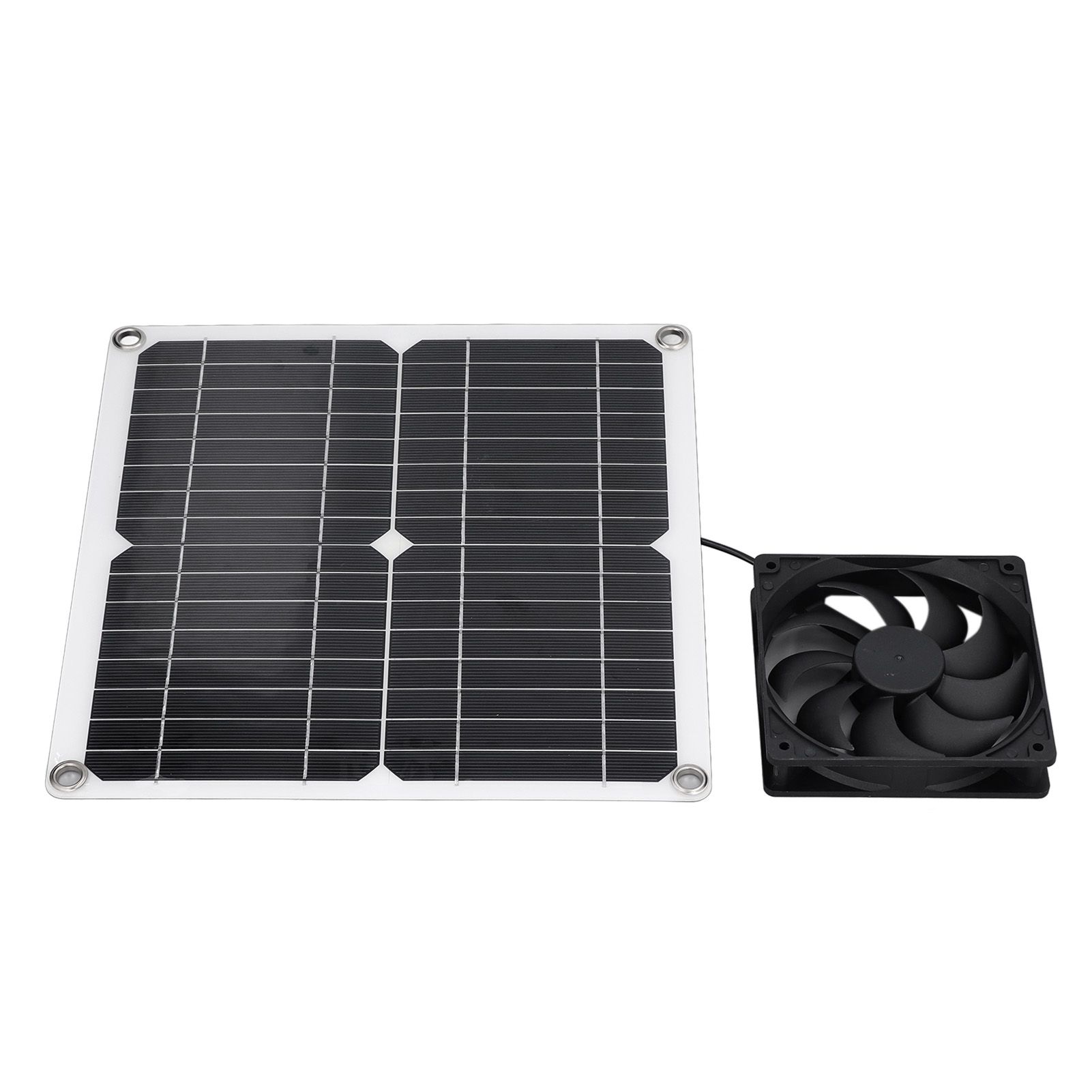 12W Solar Panel Fan Kit USB Solar Powered Fan for Greenhouses Sheds Pet Houses Mobile Phone Charging - Image 3
