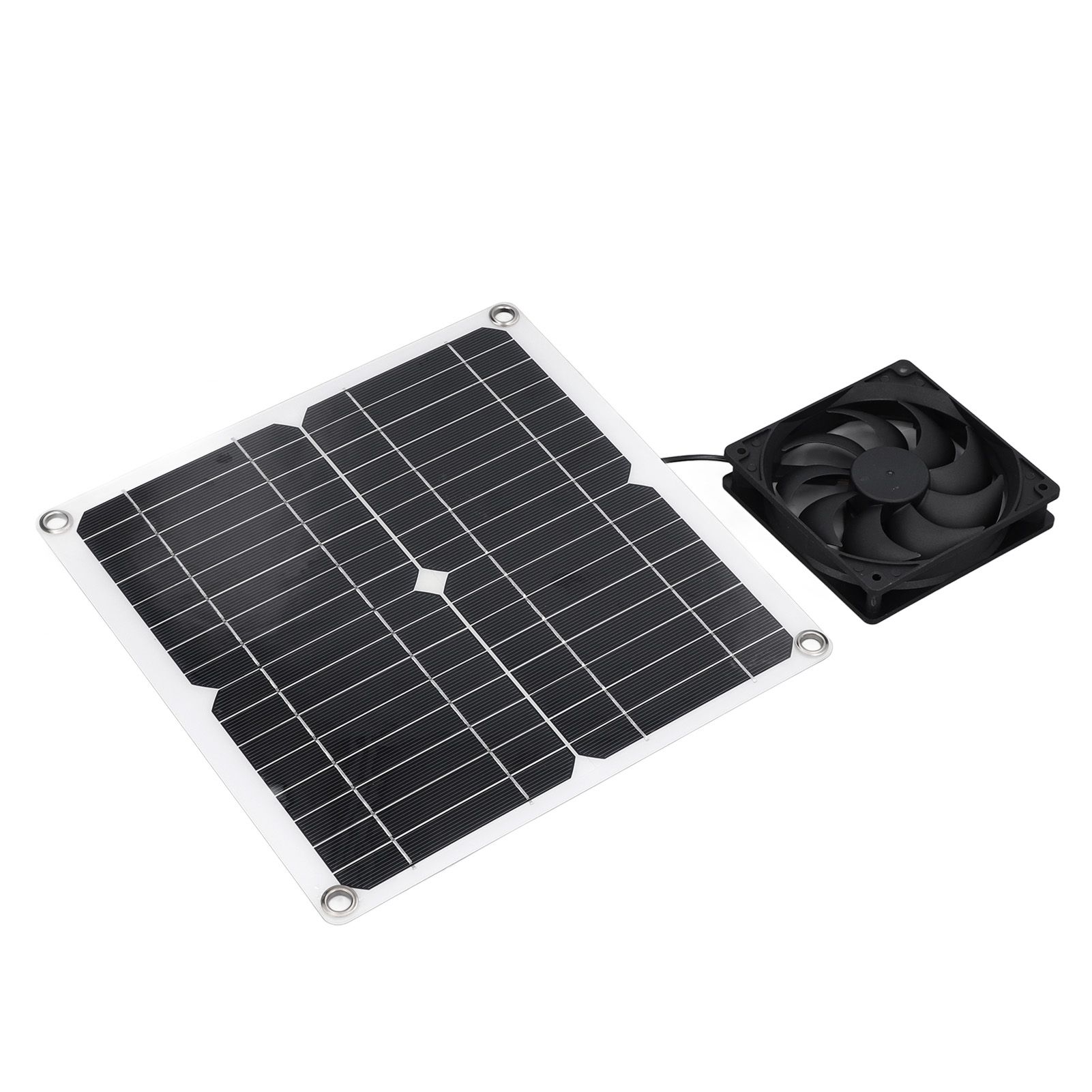 12W Solar Panel Fan Kit USB Solar Powered Fan for Greenhouses Sheds Pet Houses Mobile Phone Charging - Image 5