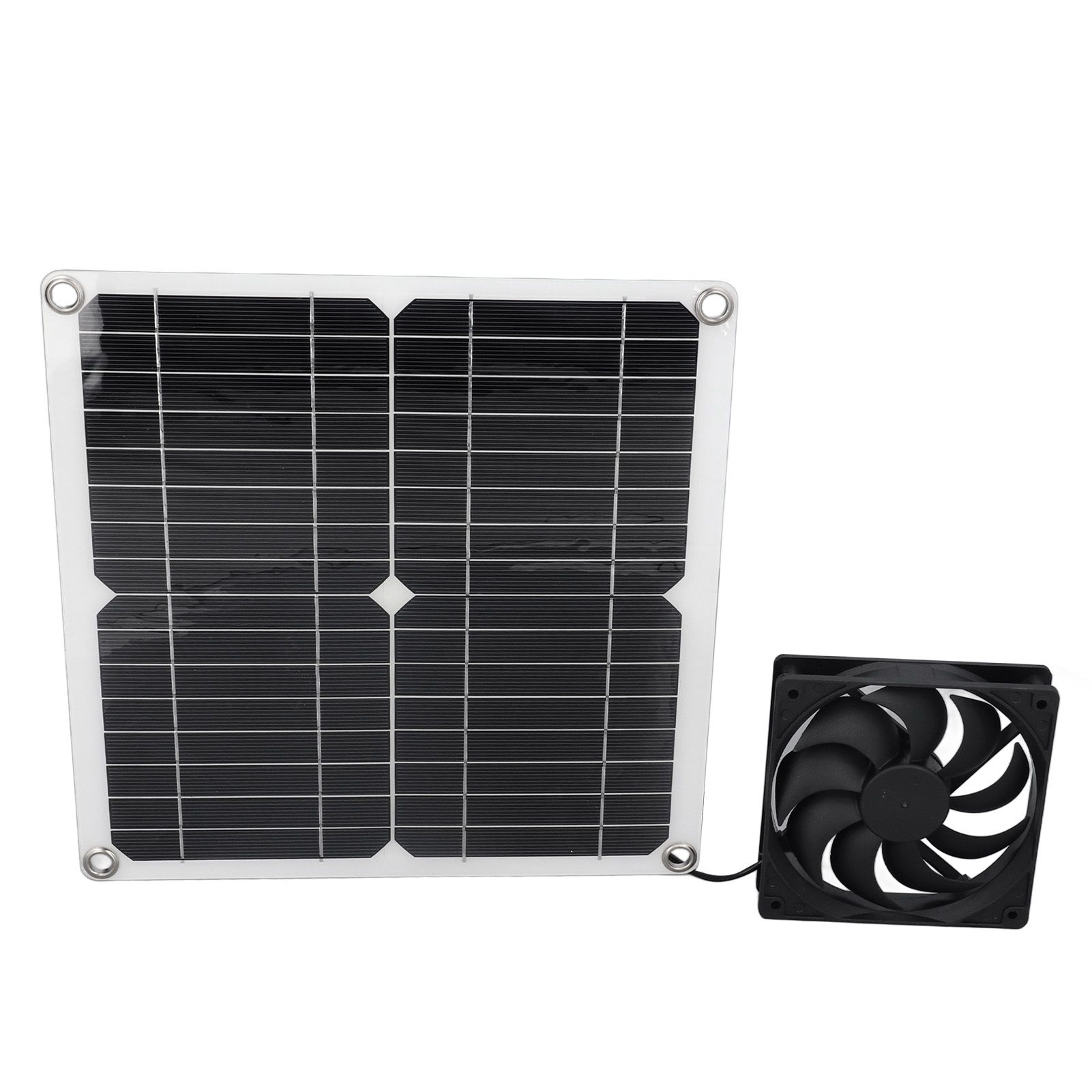 12W Solar Panel Fan Kit USB Solar Powered Fan for Greenhouses Sheds Pet Houses Mobile Phone Charging - Image 7