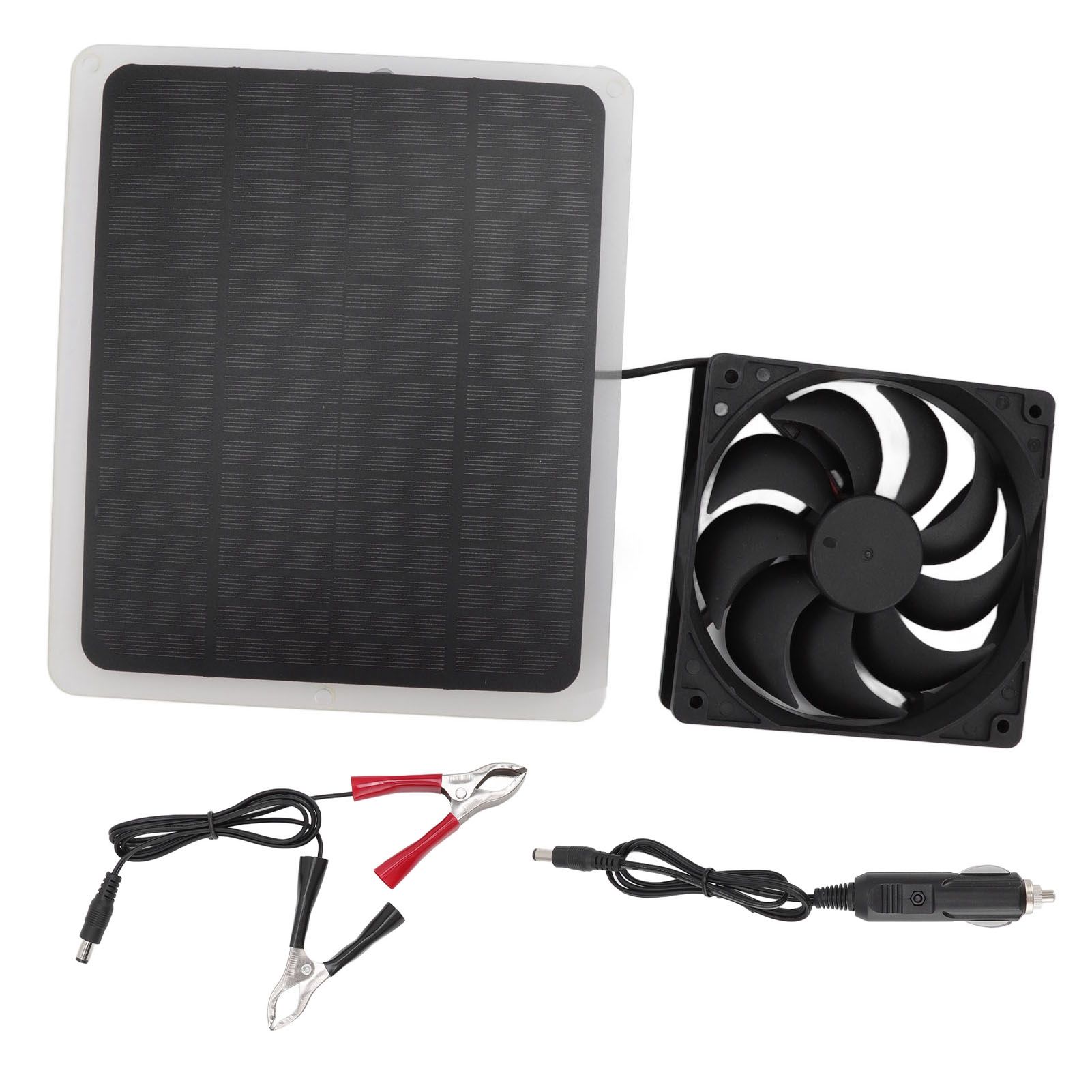 10W Solar Panel Fan Kit Lightweight Solar Charger Panel Fan for Greenhouse Pet House Tree House - Image 1
