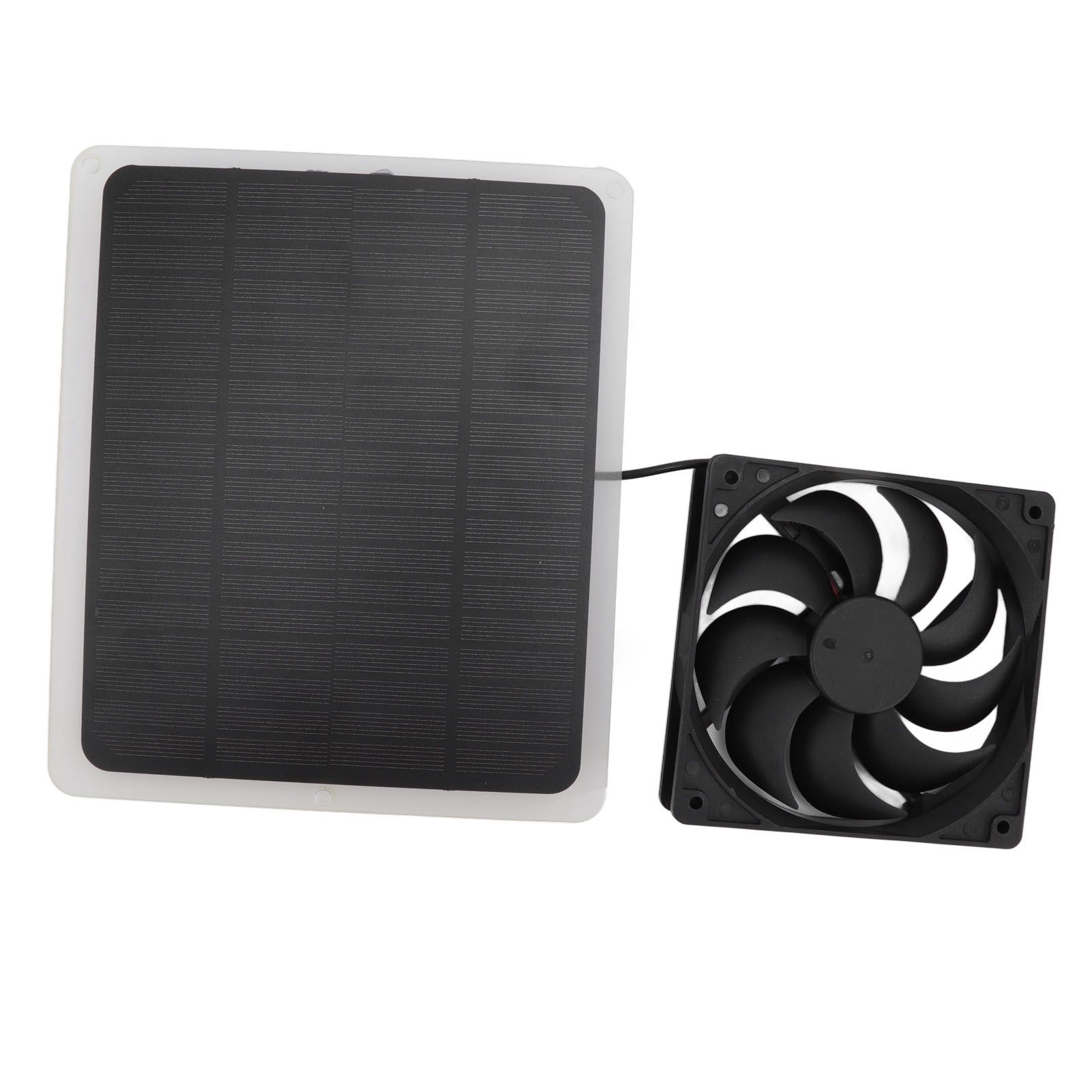10W Solar Panel Fan Kit Lightweight Solar Charger Panel Fan for Greenhouse Pet House Tree House - Image 2