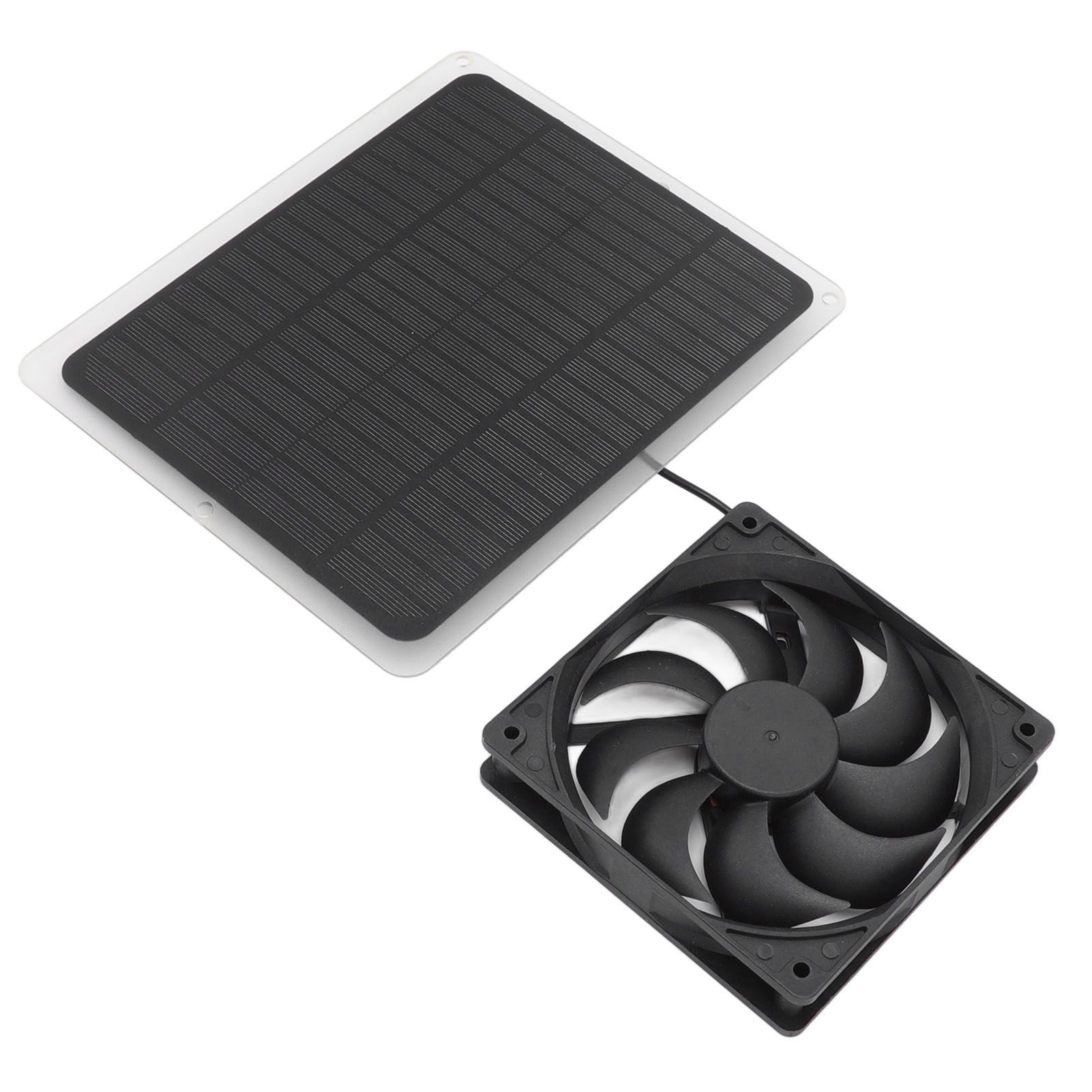 10W Solar Panel Fan Kit Lightweight Solar Charger Panel Fan for Greenhouse Pet House Tree House - Image 4