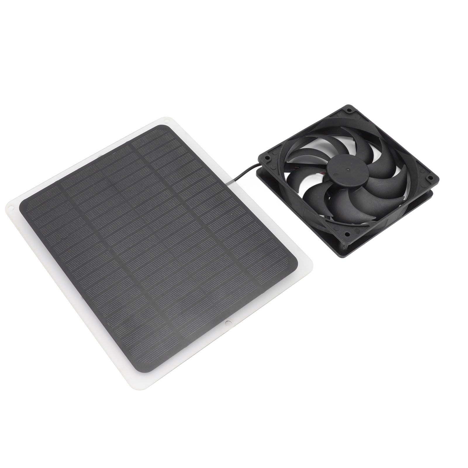 10W Solar Panel Fan Kit Lightweight Solar Charger Panel Fan for Greenhouse Pet House Tree House - Image 5