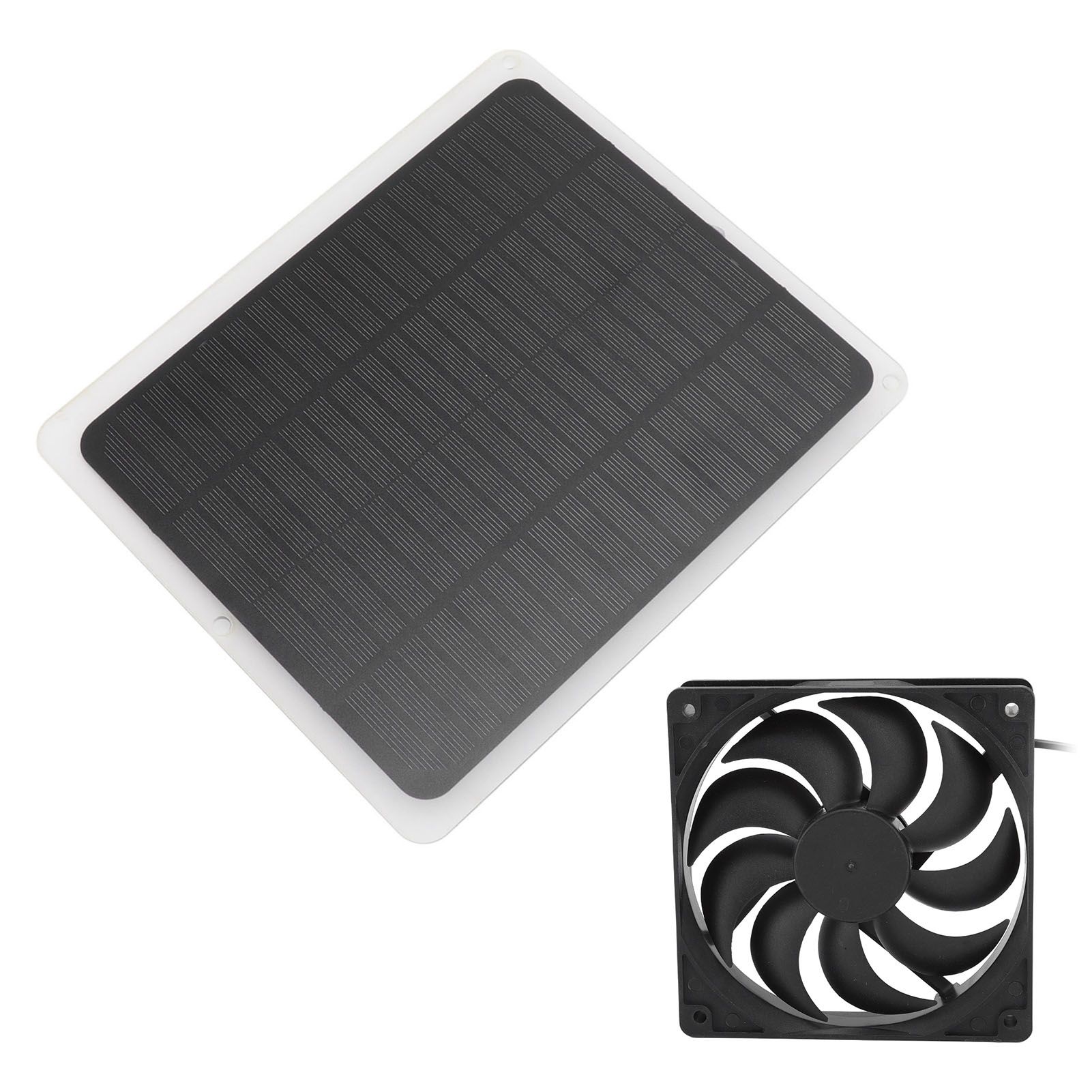 10W Solar Panel Fan Kit Lightweight Solar Charger Panel Fan for Greenhouse Pet House Tree House - Image 8