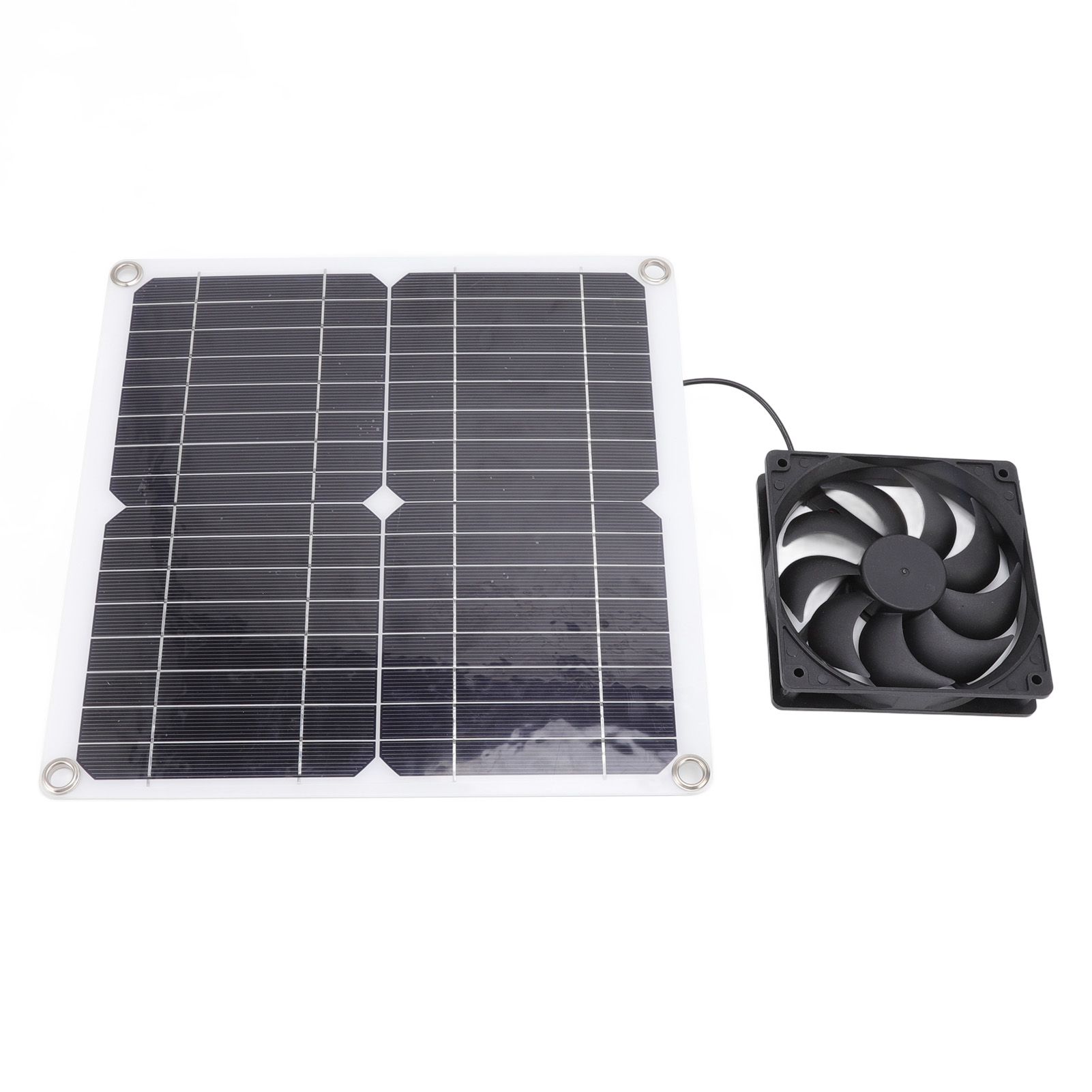 Solar Panel Fan Lightweight Portable Solar Powered Fan Kit for Cars RVs Travel Home 12W - Image 4