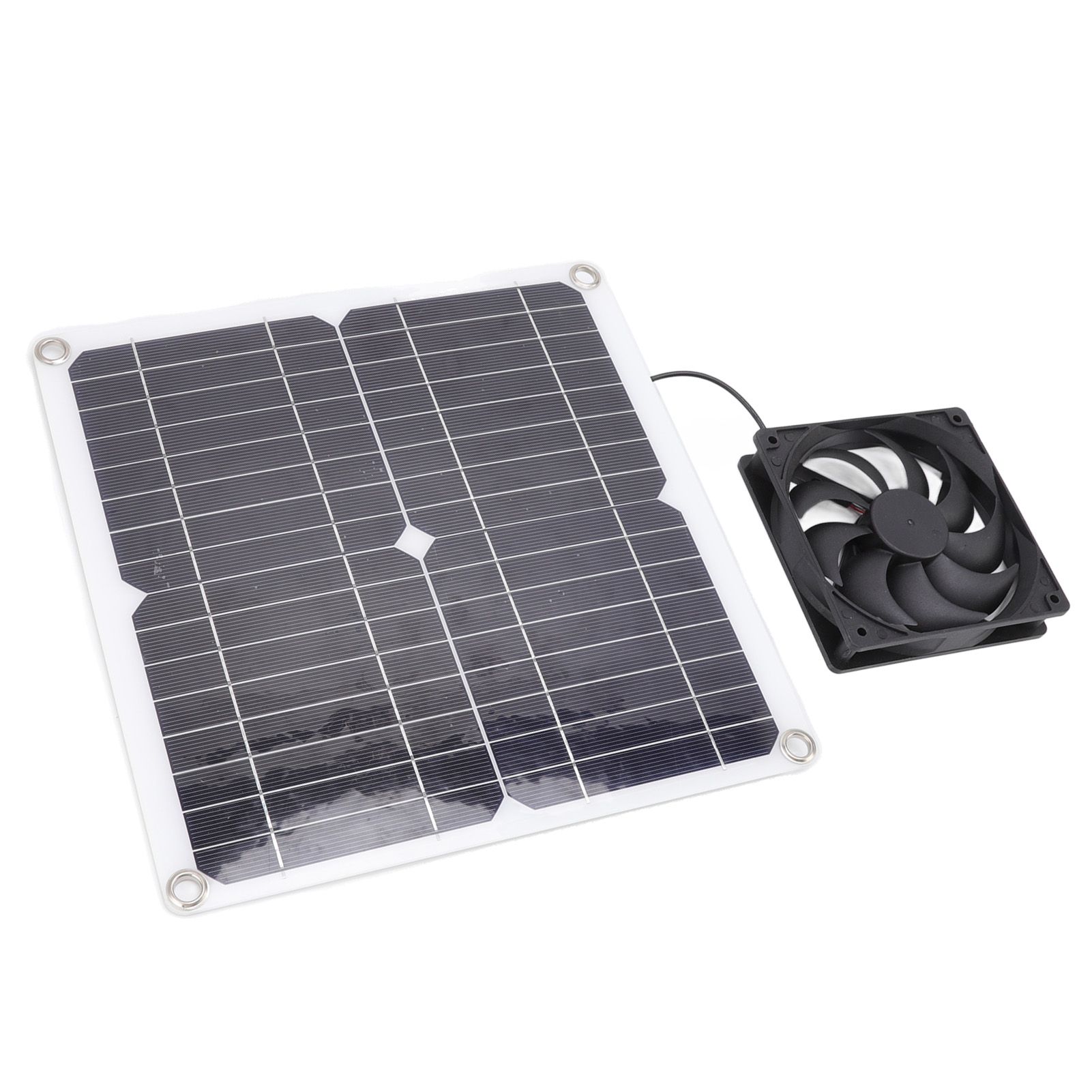 Solar Panel Fan Lightweight Portable Solar Powered Fan Kit for Cars RVs Travel Home 12W - Image 5