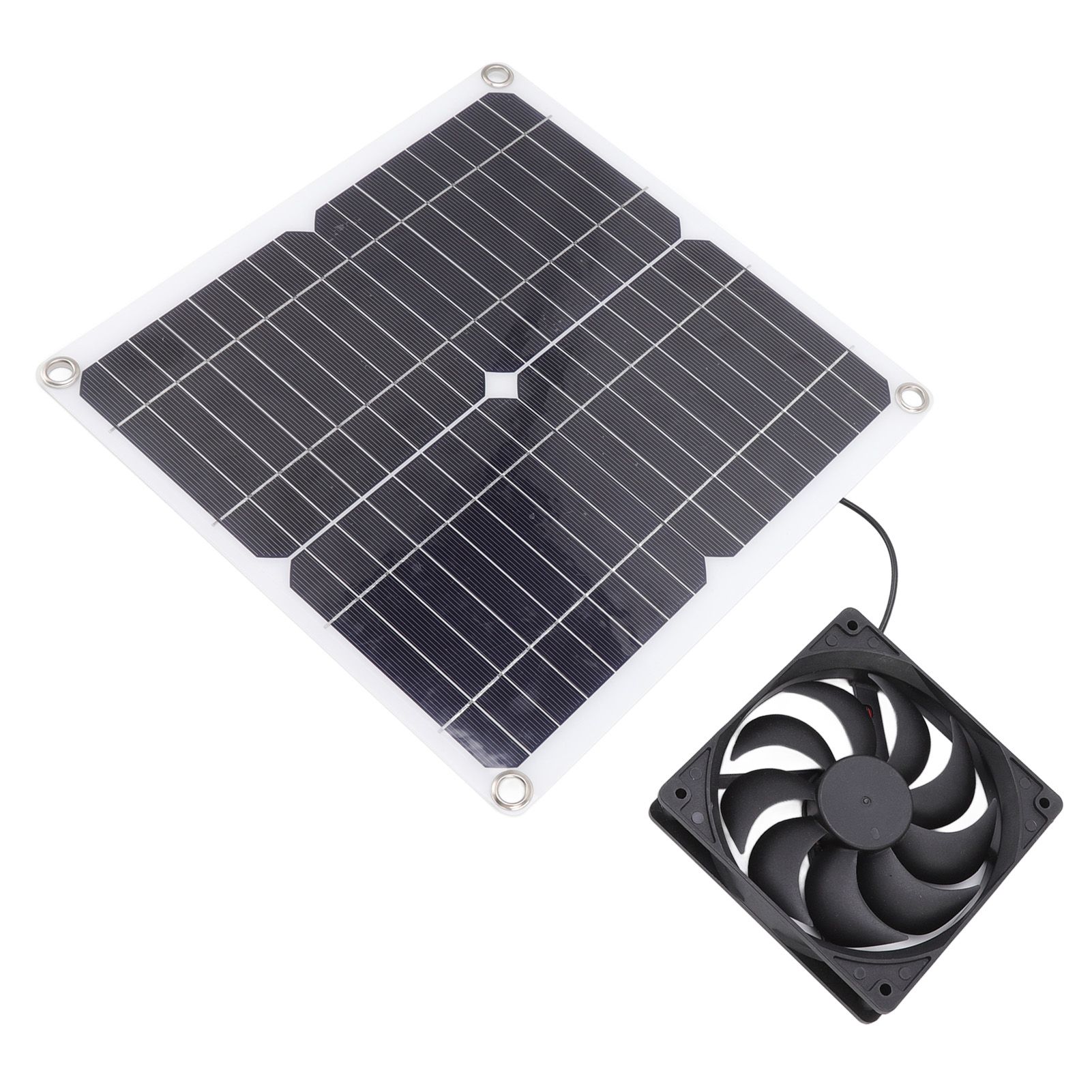 Solar Panel Fan Lightweight Portable Solar Powered Fan Kit for Cars RVs Travel Home 12W - Image 8