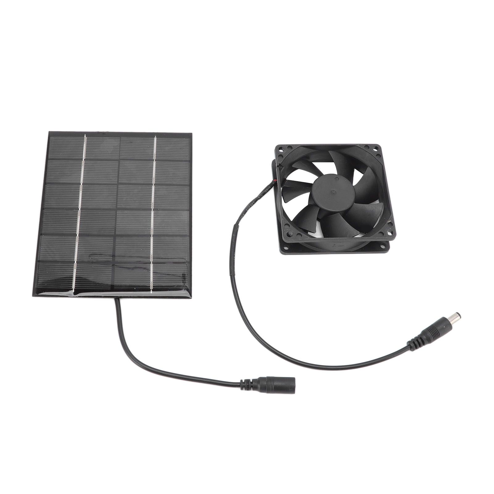 Solar Panel Fan Exhaust Air Ventilation Heat Dissipation Tool for Greenhouse Shed - Image 1