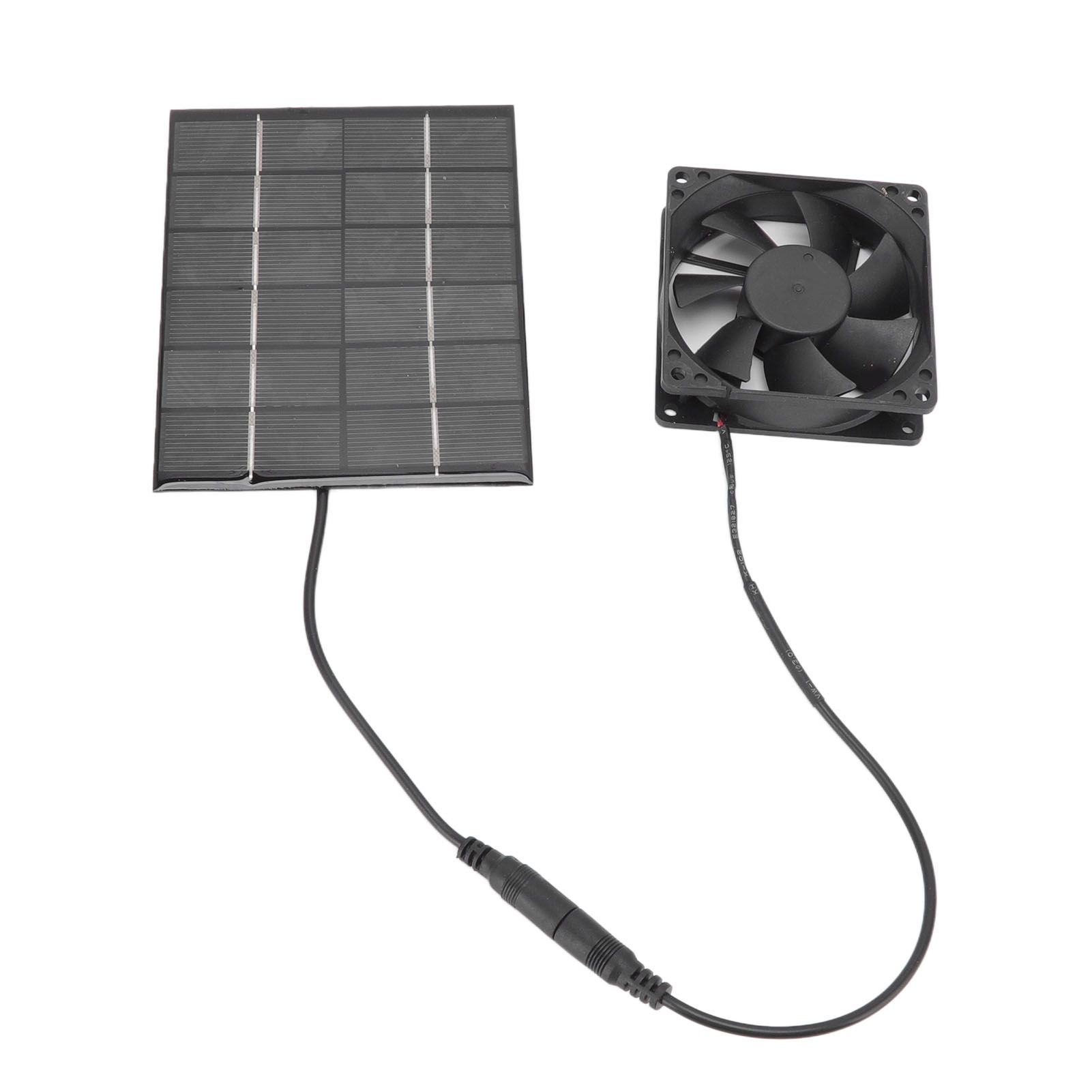 Solar Panel Fan Exhaust Air Ventilation Heat Dissipation Tool for Greenhouse Shed - Image 7