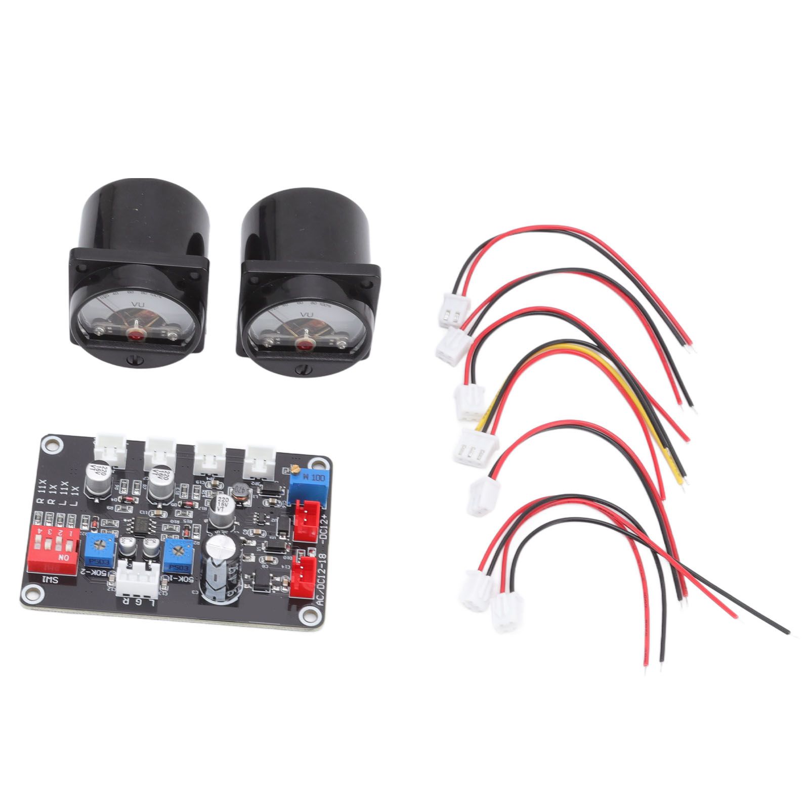 2pcs VU Level Meter Power Amplifier VU Panel Meter with Driver Board for Recording Studio 12V‑18V - Image 1