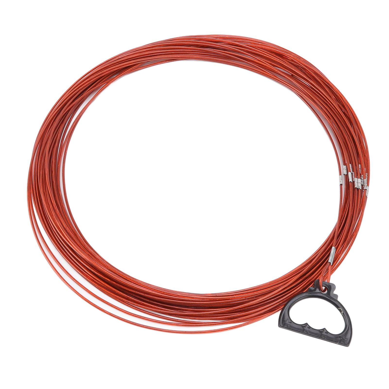 Steel Wire Measuring Rope Plastic Coated Construction Site Measuring Rope with Pull Ring for Railway Farmland 30m/98.4ft - Image 3