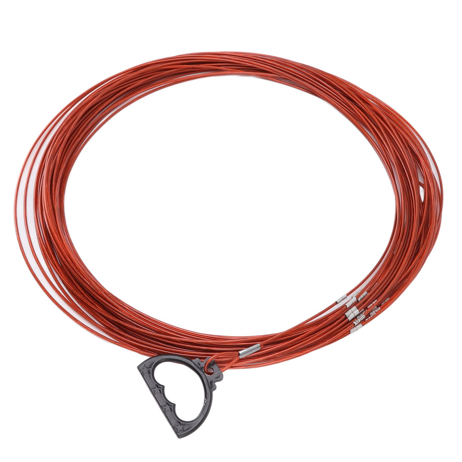 Steel Wire Measuring Rope Plastic Coated Construction Site Measuring Rope with Pull Ring for Railway Farmland 30m/98.4ft - Image 4
