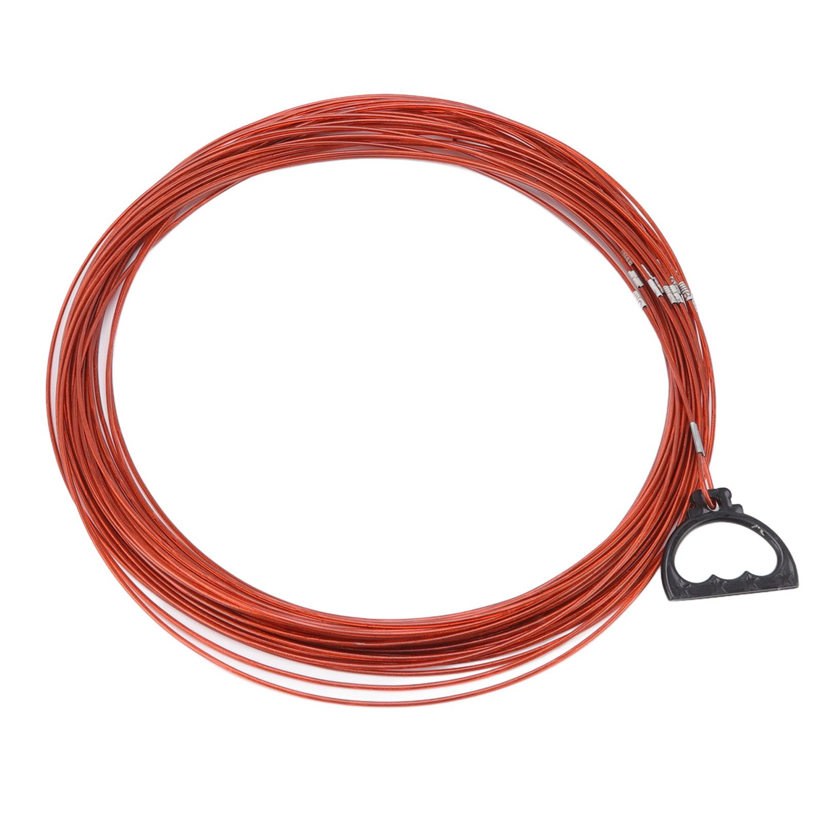 Steel Wire Measuring Rope Plastic Coated Construction Site Measuring Rope with Pull Ring for Railway Farmland 30m/98.4ft - Image 5