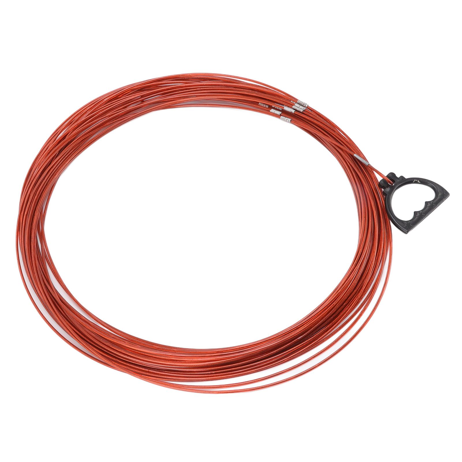 Steel Wire Measuring Rope Plastic Coated Construction Site Measuring Rope with Pull Ring for Railway Farmland 30m/98.4ft - Image 8