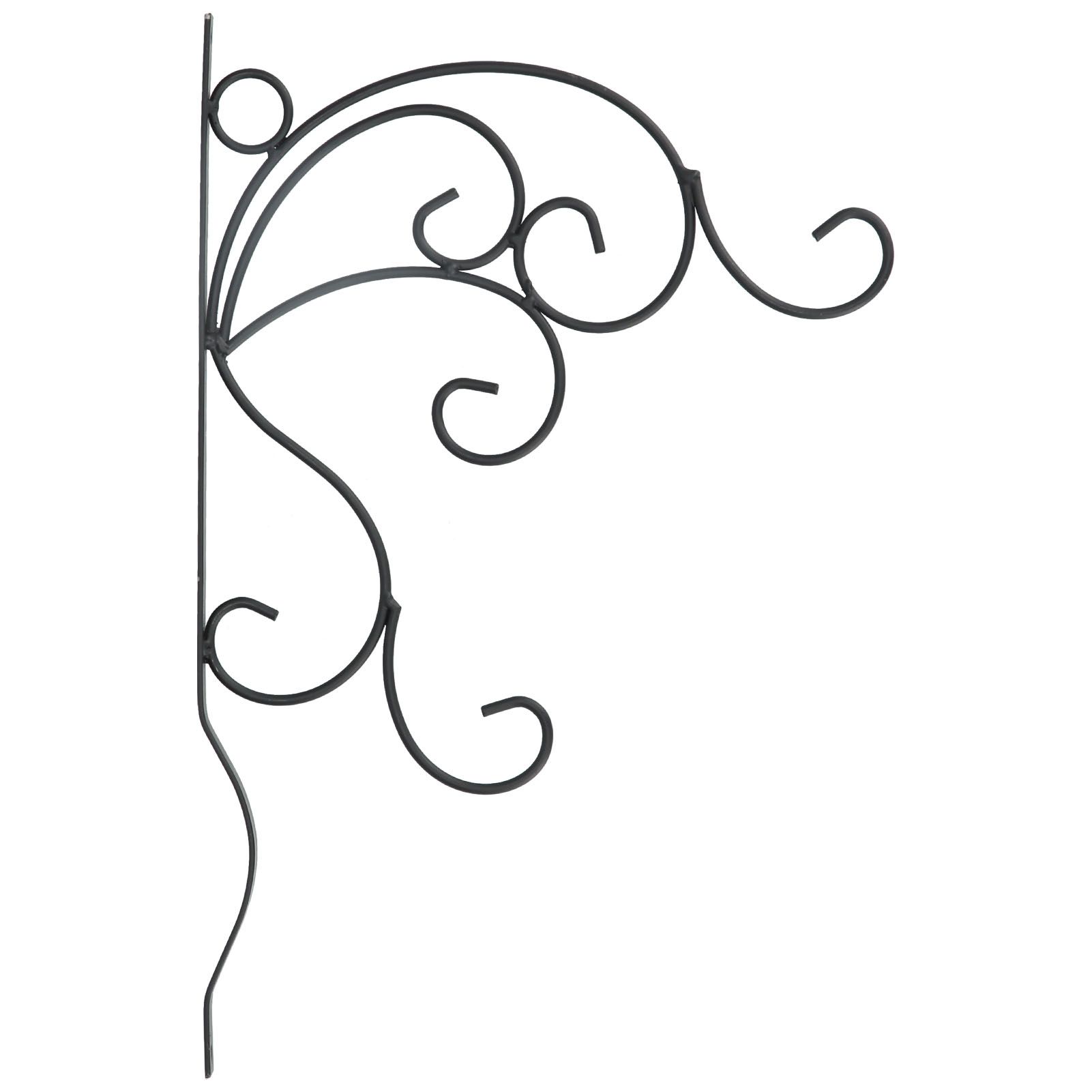 Hanging Plants Bracket Wall Mounted Iron Decorative Planter Hook Hanger with Screws for Living Room Balcony - Image 2