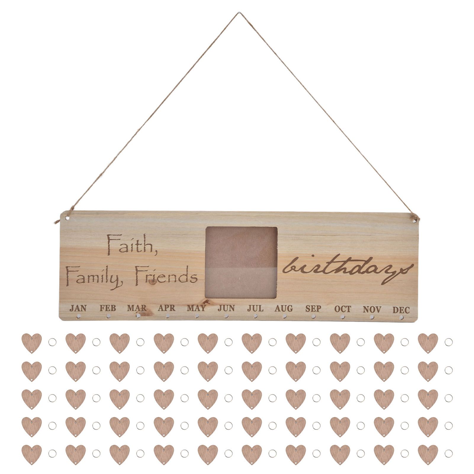 Wooden Craft Calendar Multi Purpose Stylish Complete Tools Wooden DIY Calendar for Gifts Decorations - Image 1
