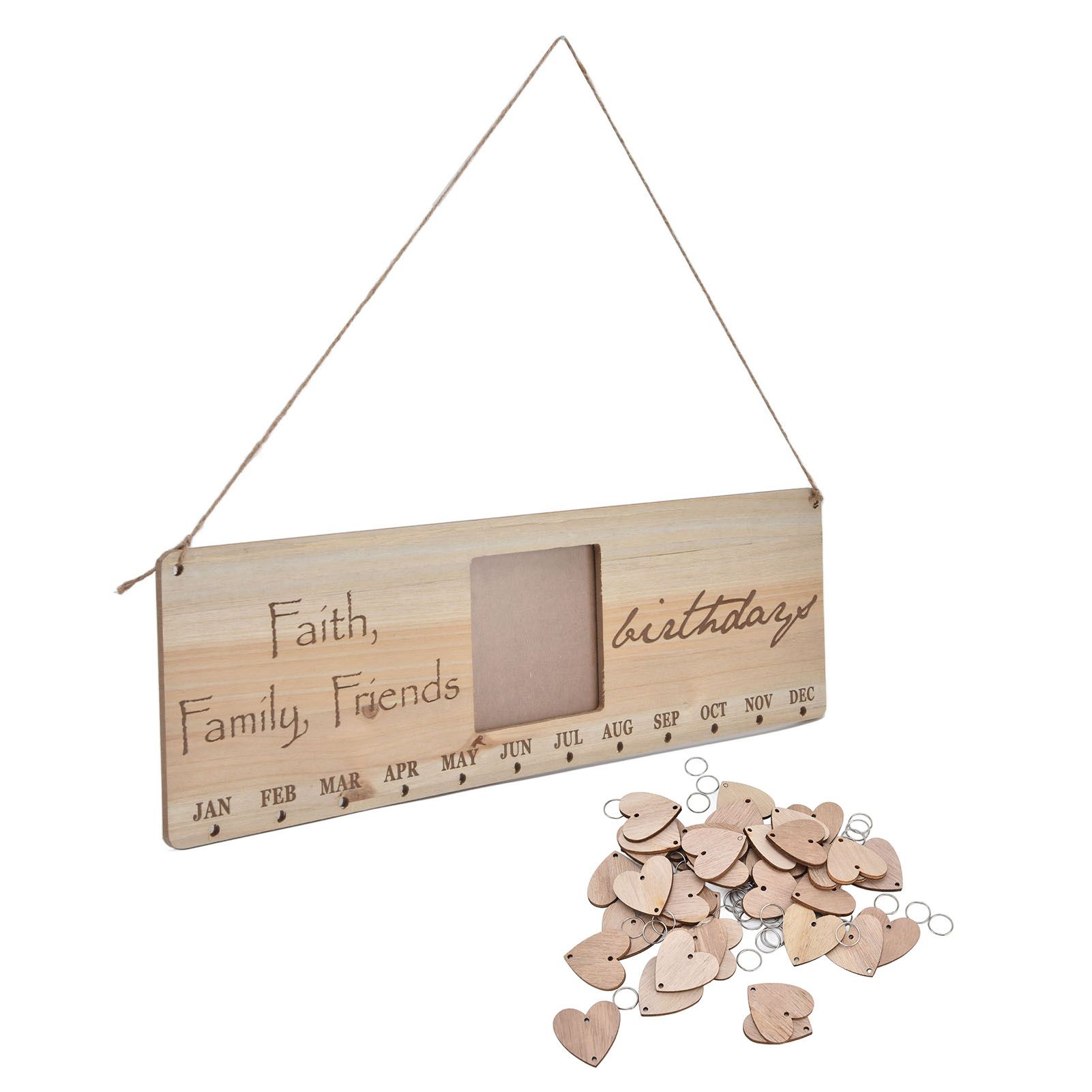 Wooden Craft Calendar Multi Purpose Stylish Complete Tools Wooden DIY Calendar for Gifts Decorations - Image 2
