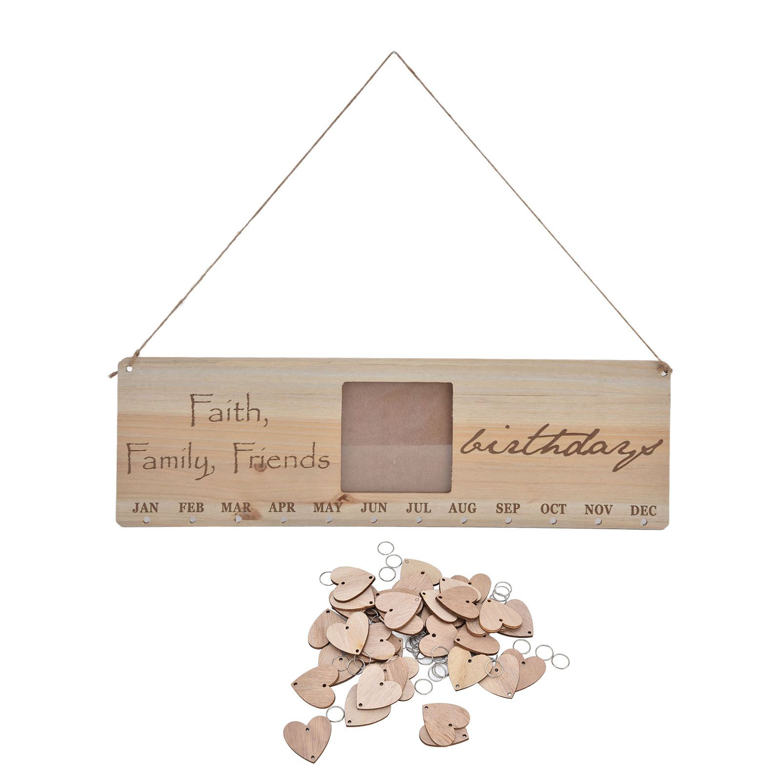 Wooden Craft Calendar Multi Purpose Stylish Complete Tools Wooden DIY Calendar for Gifts Decorations - Image 3