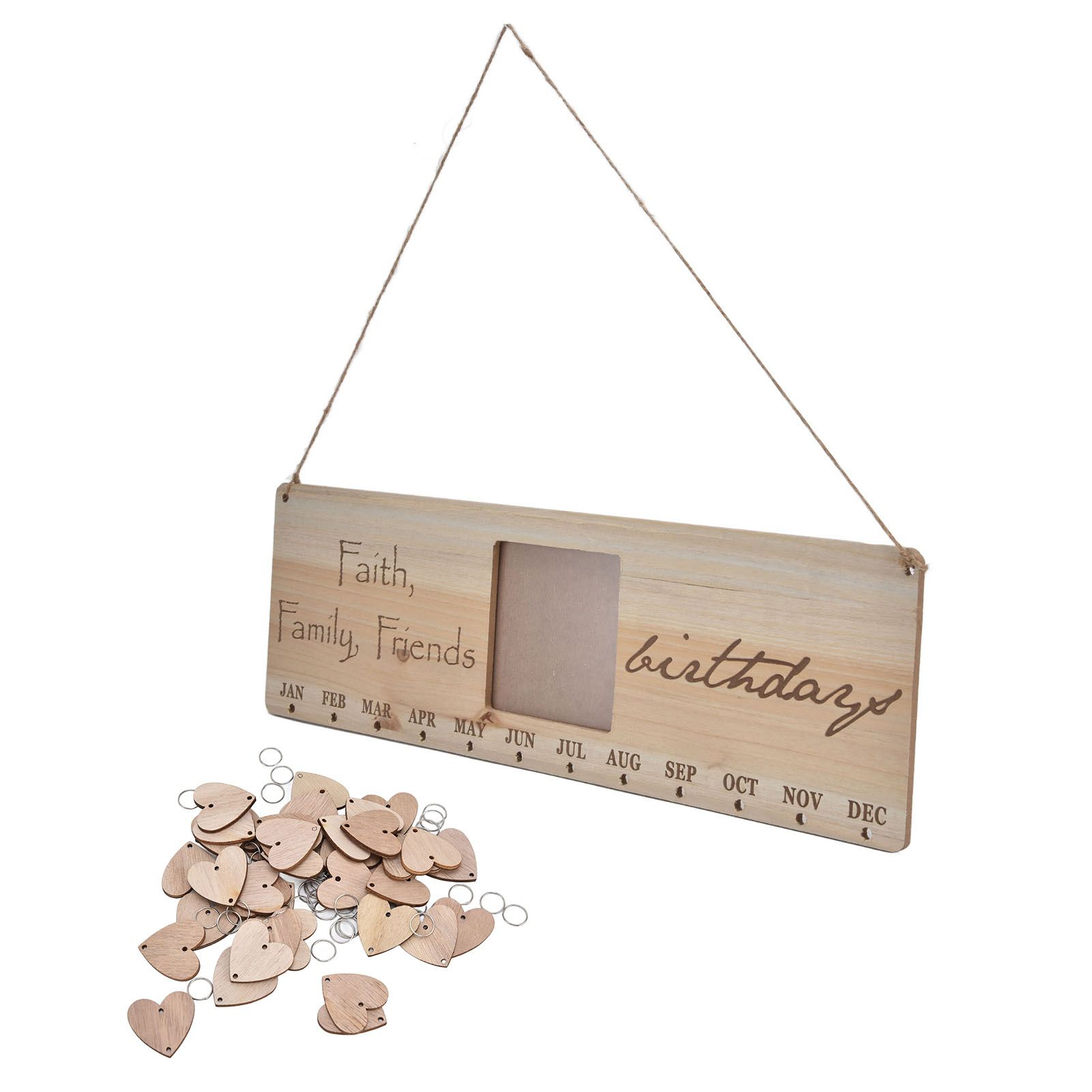 Wooden Craft Calendar Multi Purpose Stylish Complete Tools Wooden DIY Calendar for Gifts Decorations - Image 4