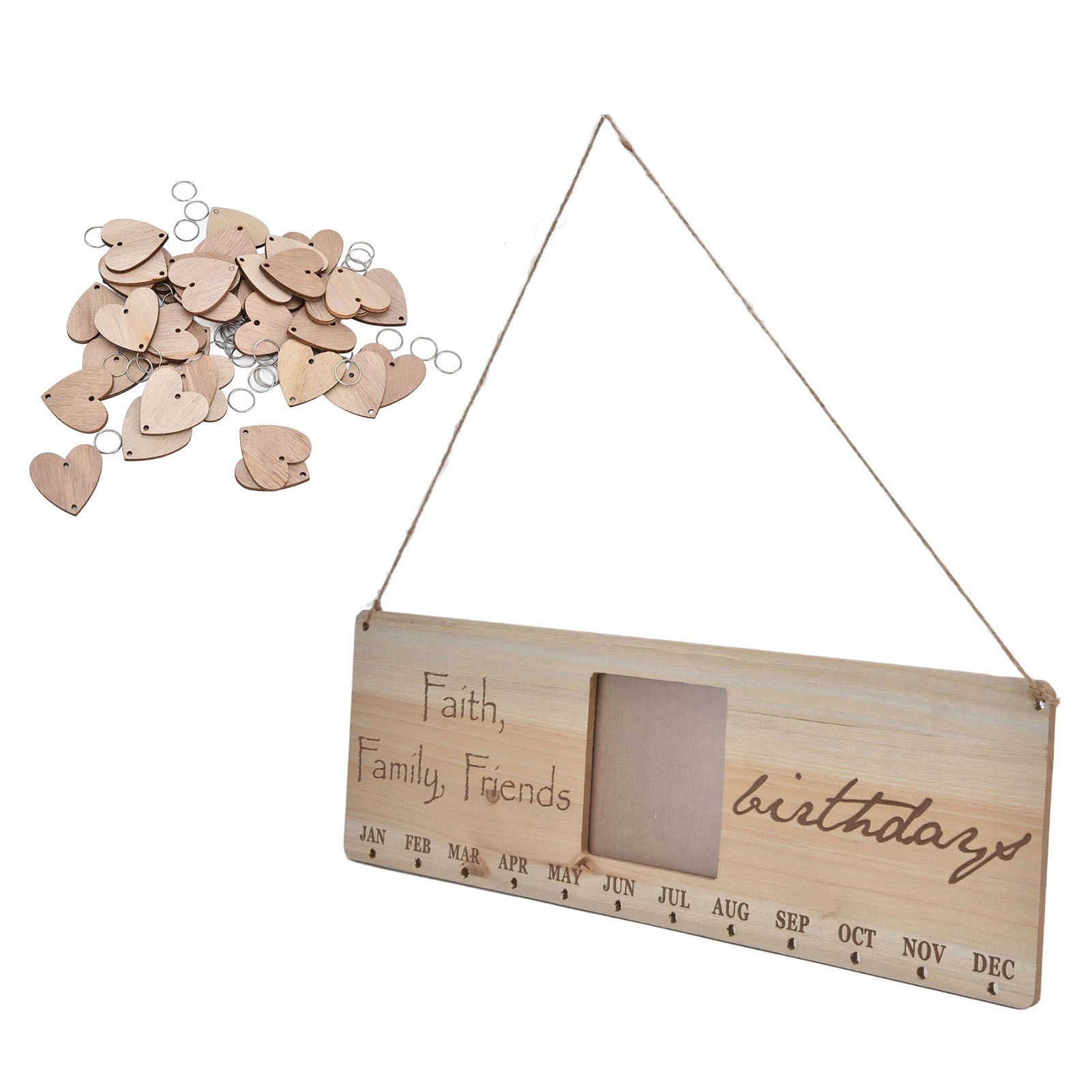 Wooden Craft Calendar Multi Purpose Stylish Complete Tools Wooden DIY Calendar for Gifts Decorations - Image 5