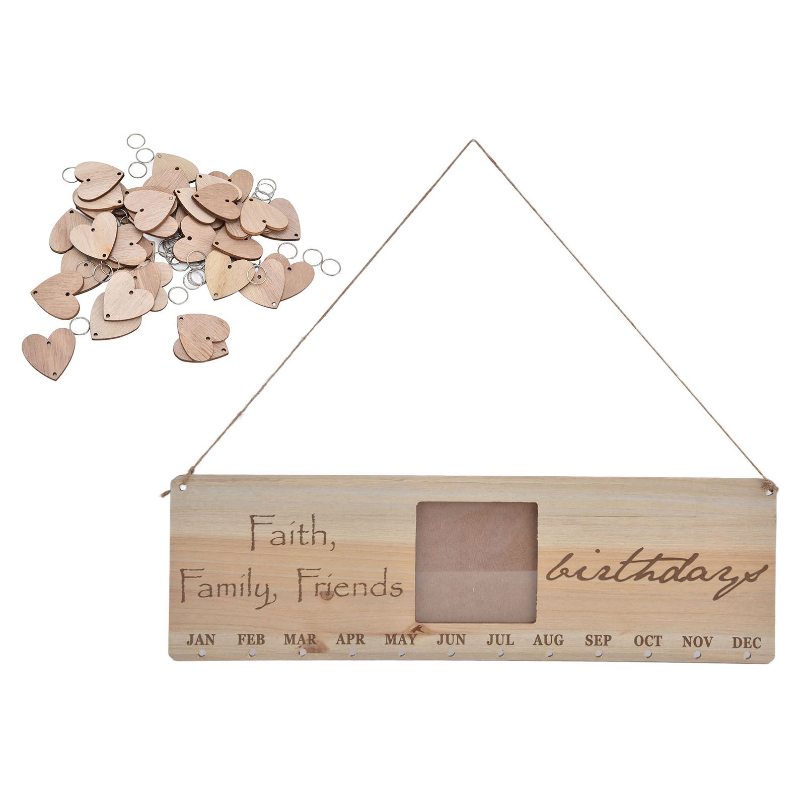 Wooden Craft Calendar Multi Purpose Stylish Complete Tools Wooden DIY Calendar for Gifts Decorations - Image 6