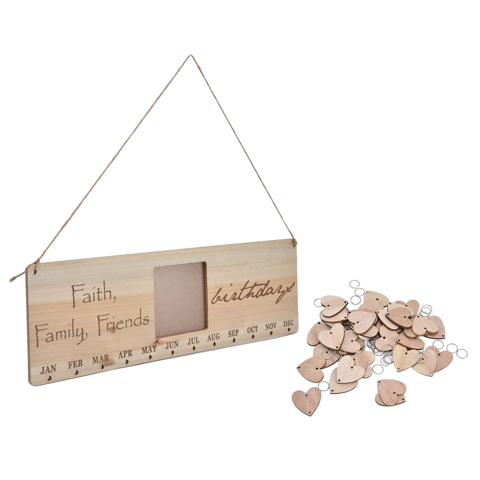 Wooden Craft Calendar Multi Purpose Stylish Complete Tools Wooden DIY Calendar for Gifts Decorations - Image 7