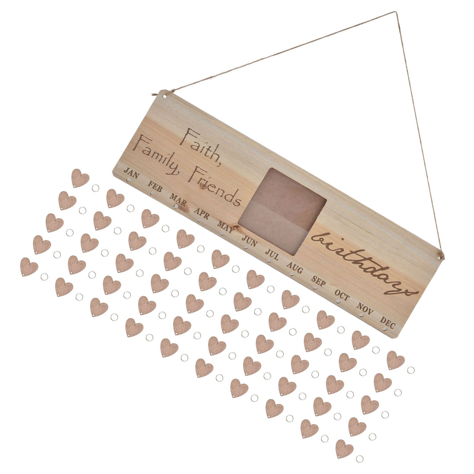 Wooden Craft Calendar Multi Purpose Stylish Complete Tools Wooden DIY Calendar for Gifts Decorations - Image 8