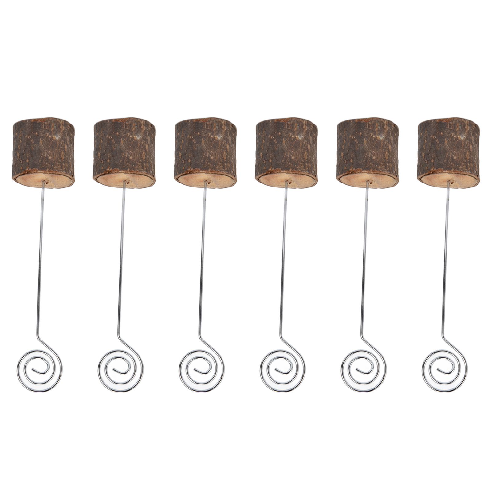 20Pcs Premium Wood Place Card Holders with Swirl Wire Name Cards Photo Holders for Wedding Birthday Festival - Image 3